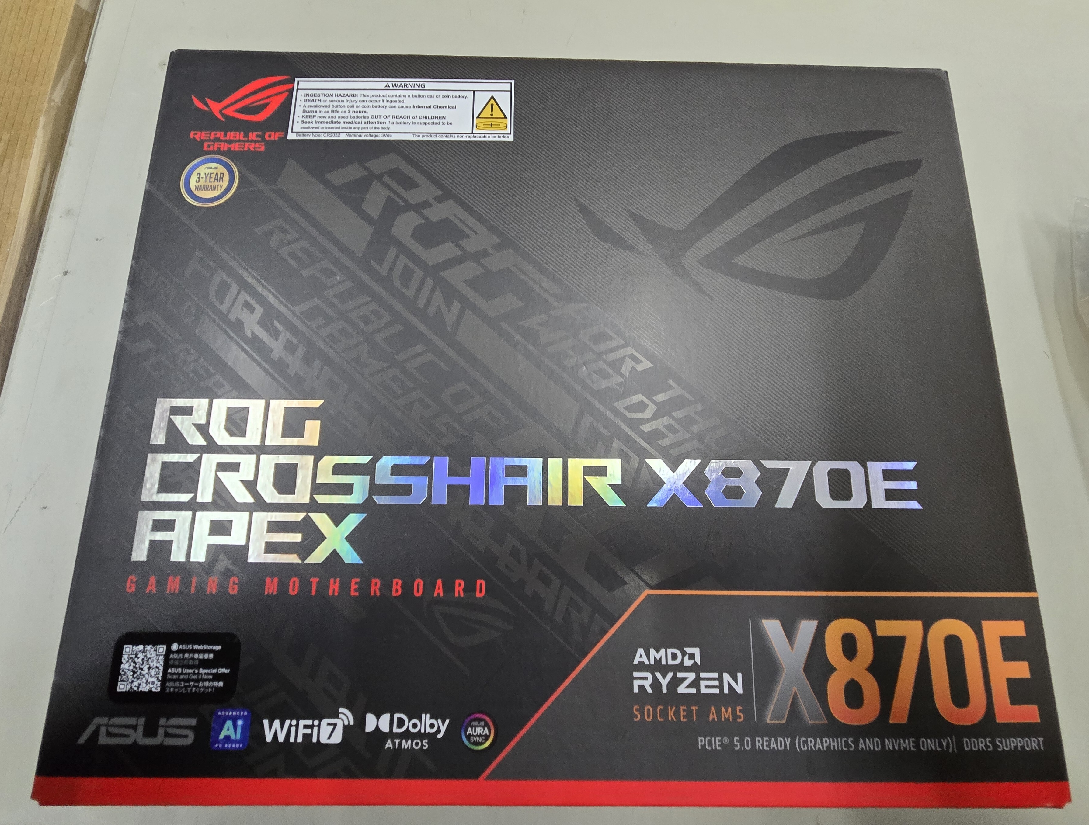 ROG CROSSHAIR X870E APEX (MB-BX8ECA)