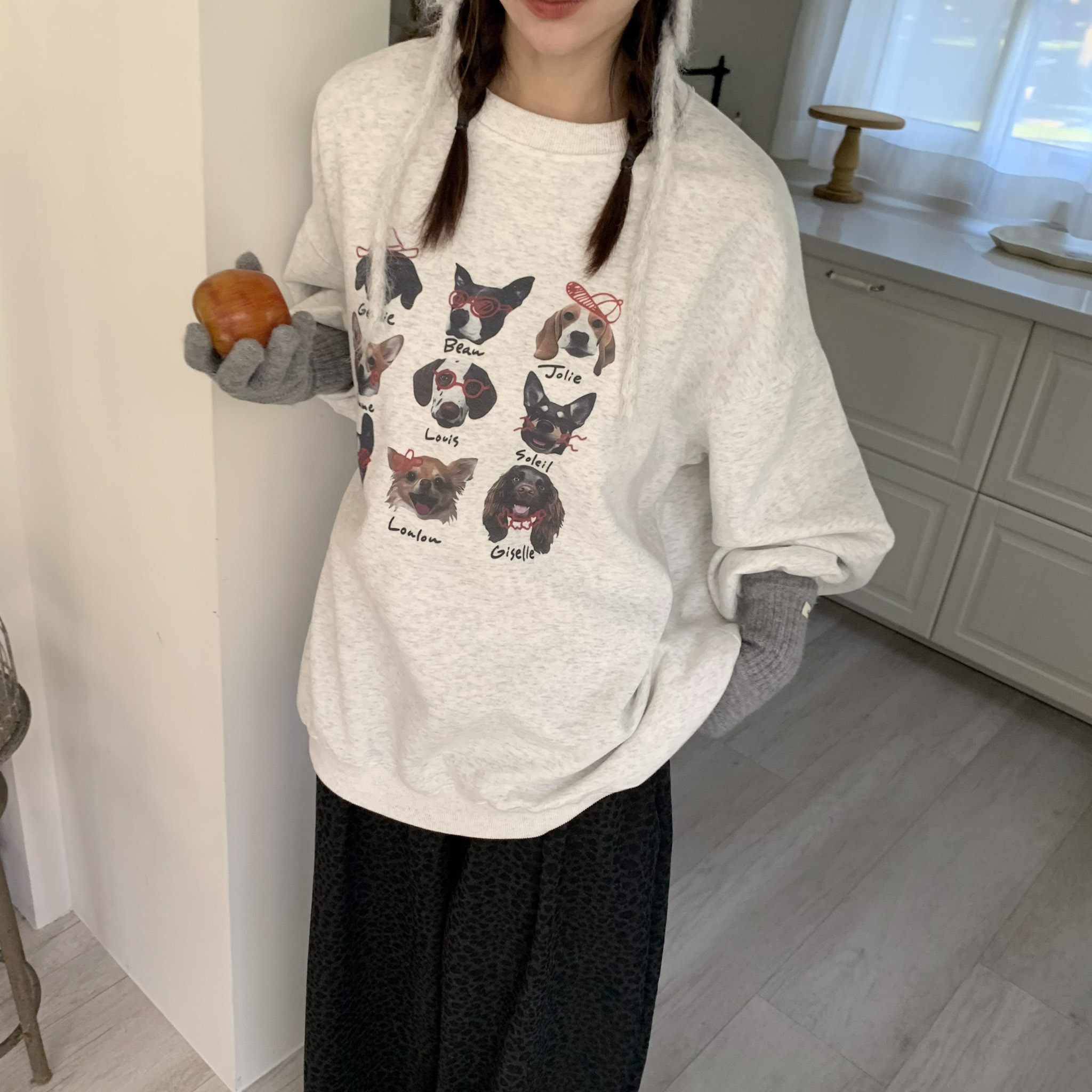 ISA_可愛up (我都要!)小萌狗大百科寬鬆TEE_51067