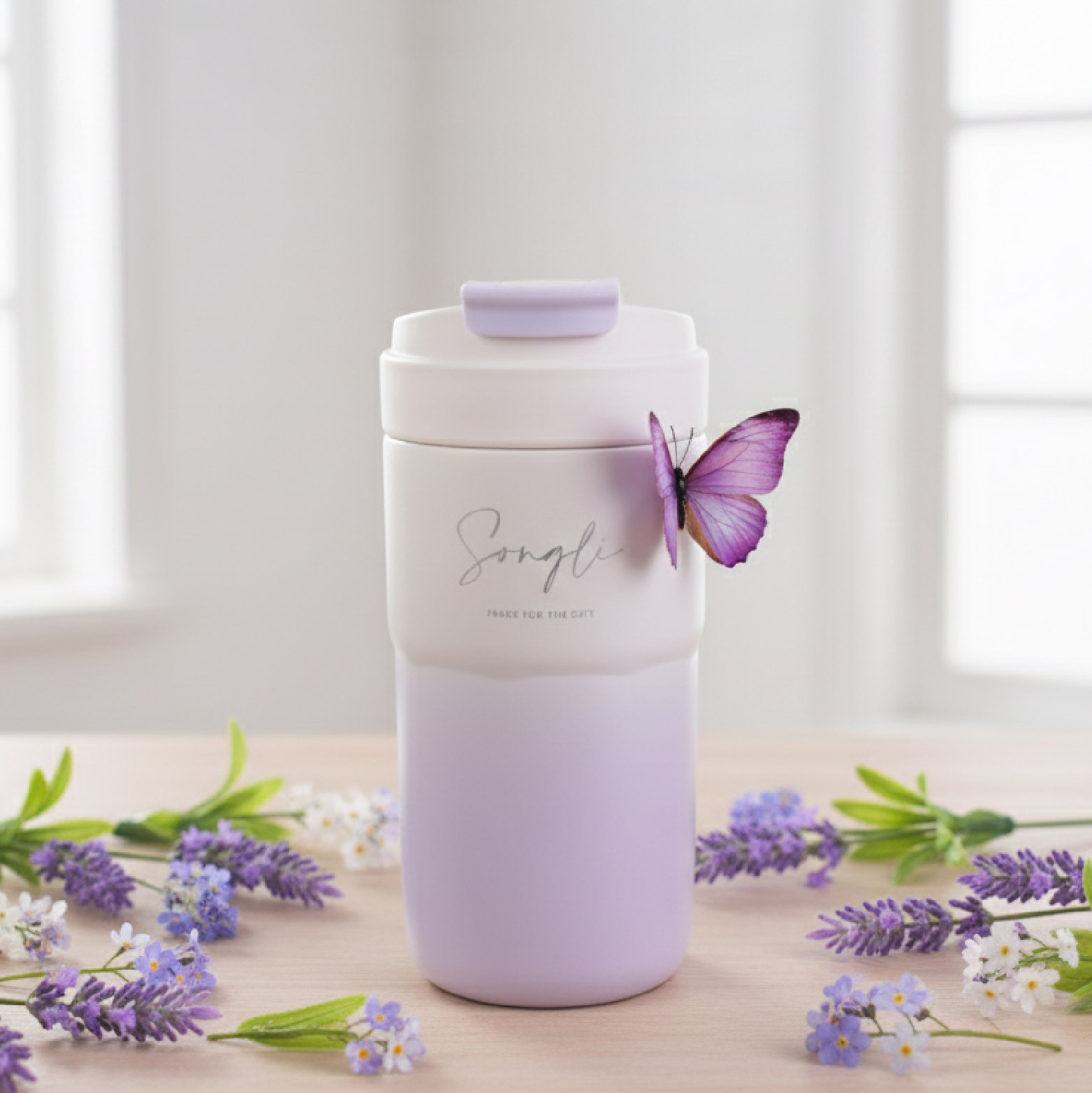 時尚漸層設計550ml隨行瓶|316鍍陶內膽|雙飲設計|免費客製化服務|SGS檢驗合格