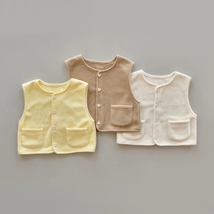 25F/W DOTTogether搖粒絨愛心紐扣保暖背心