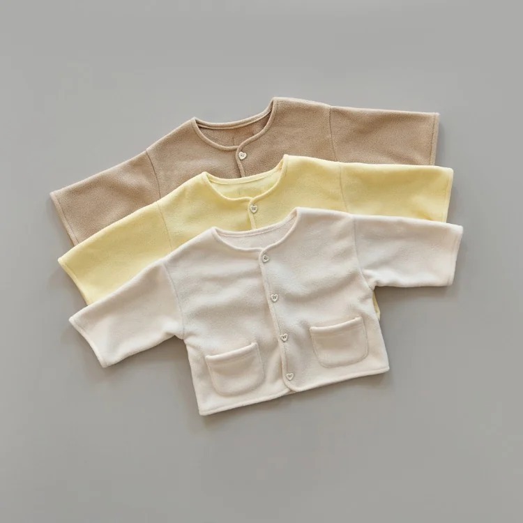 25F/W DOTTogether搖粒絨愛心紐扣保暖開襟衫