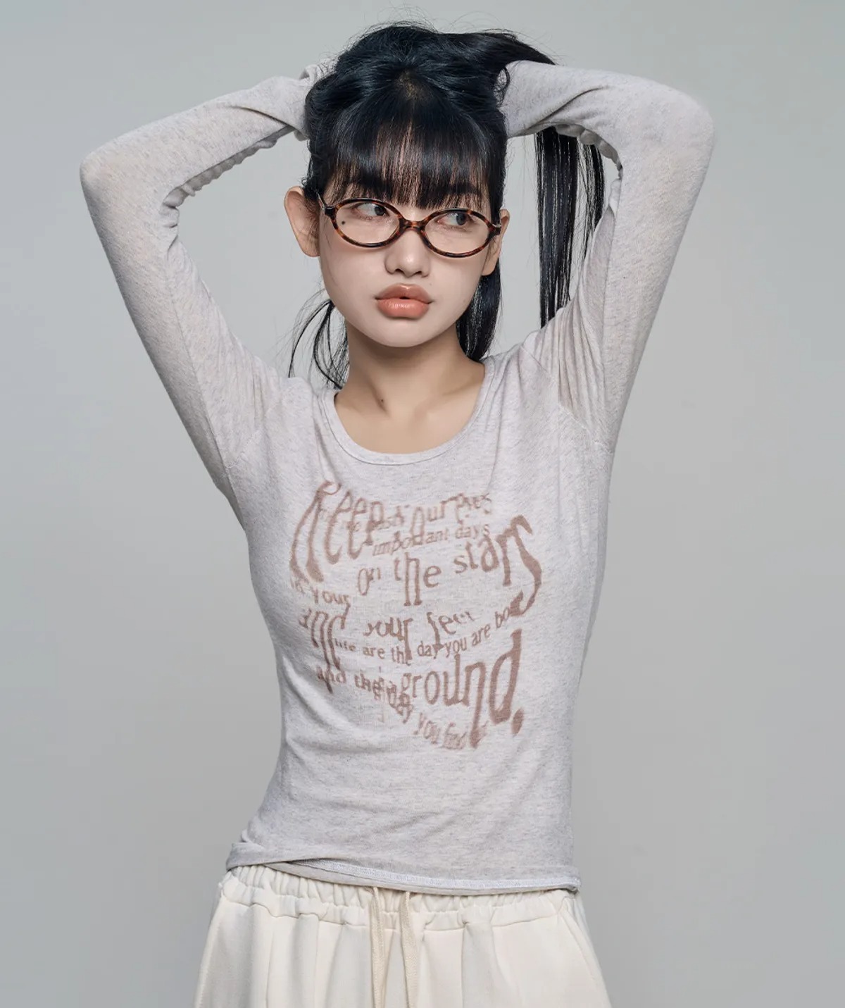 CHICKS KEEP YOUR EYES LONG SLEEVE TEE