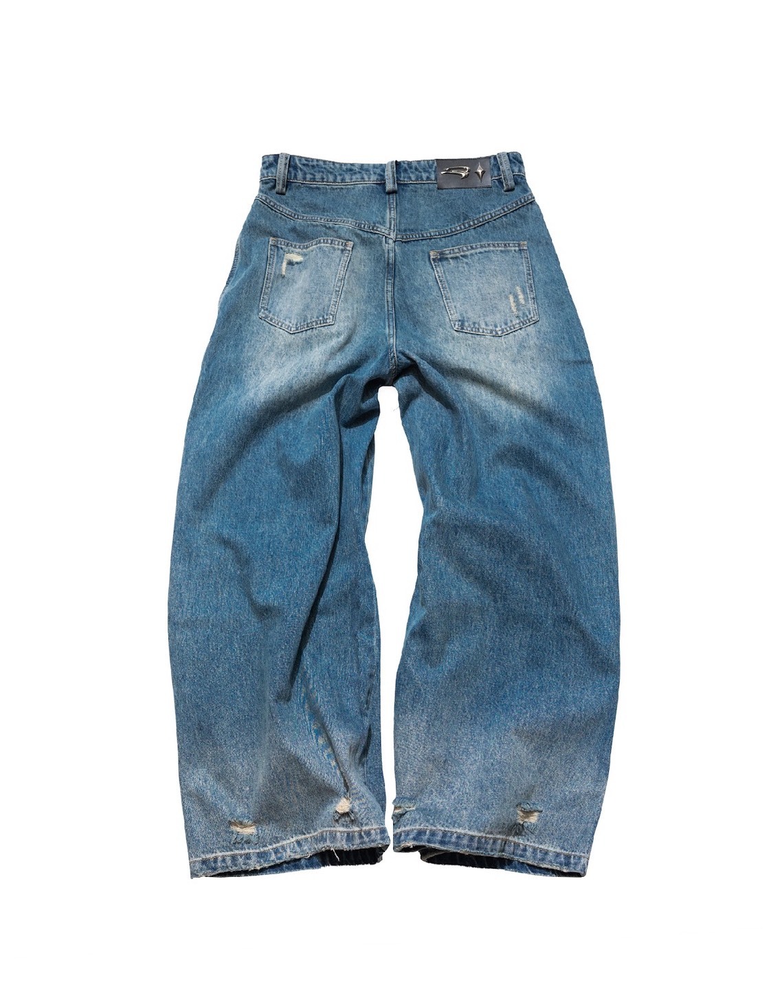 EAL Reversed Baggy Double Knees Jeans