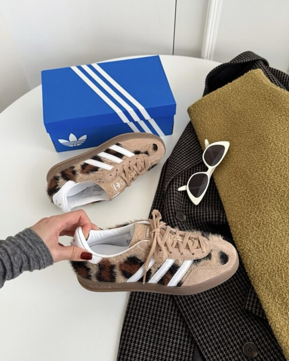 atmos Pink x Adidas Gazelle Indoor 豹紋棕 絨毛 奶茶色 焦糖底 聯名款 男女鞋