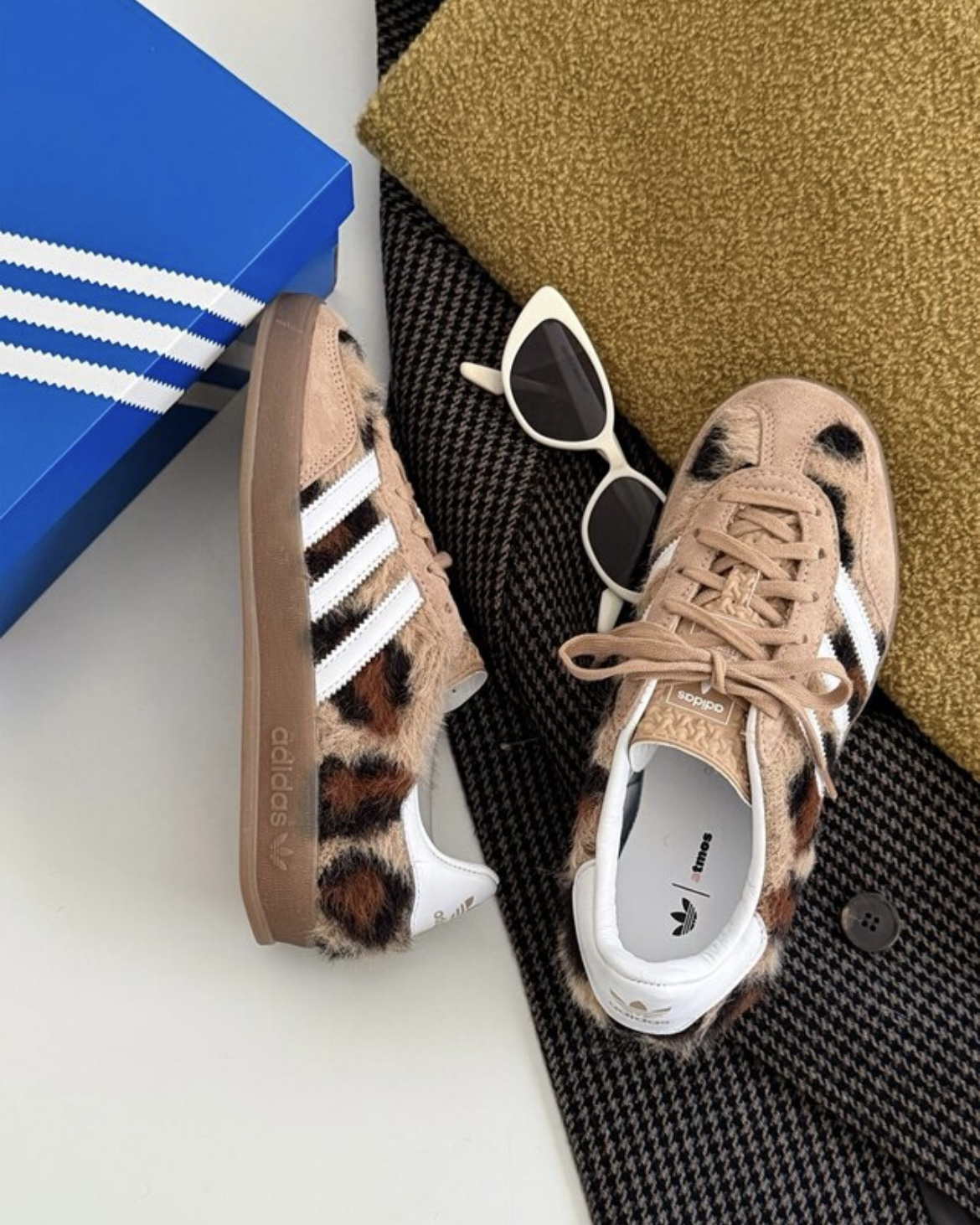 atmos Pink x Adidas Gazelle Indoor 豹紋棕 絨毛 奶茶色 焦糖底 聯名款 男女鞋