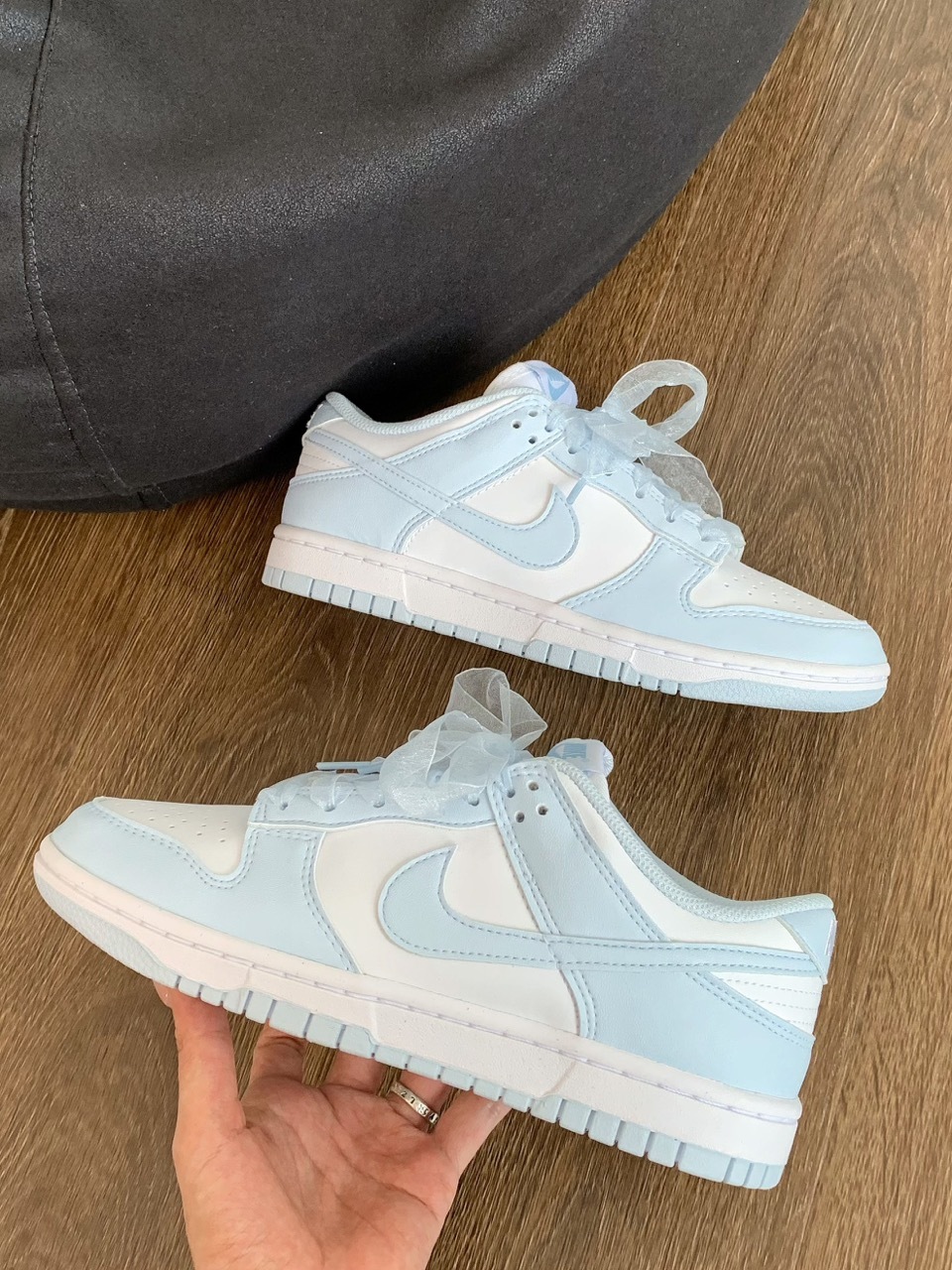 NIKE DUNK LOW NEXT NATURE 冰川藍 寶寶藍 淺藍 白色 蕾絲 紡紗鞋帶 芭蕾風 女鞋 IB7311-100 / 預購