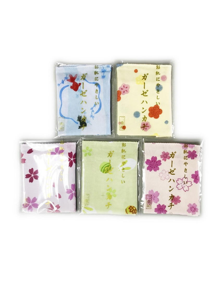 【 限量現貨 】日本製 財團法人大阪布帛會館 和風棉紗手帕(隨機款)