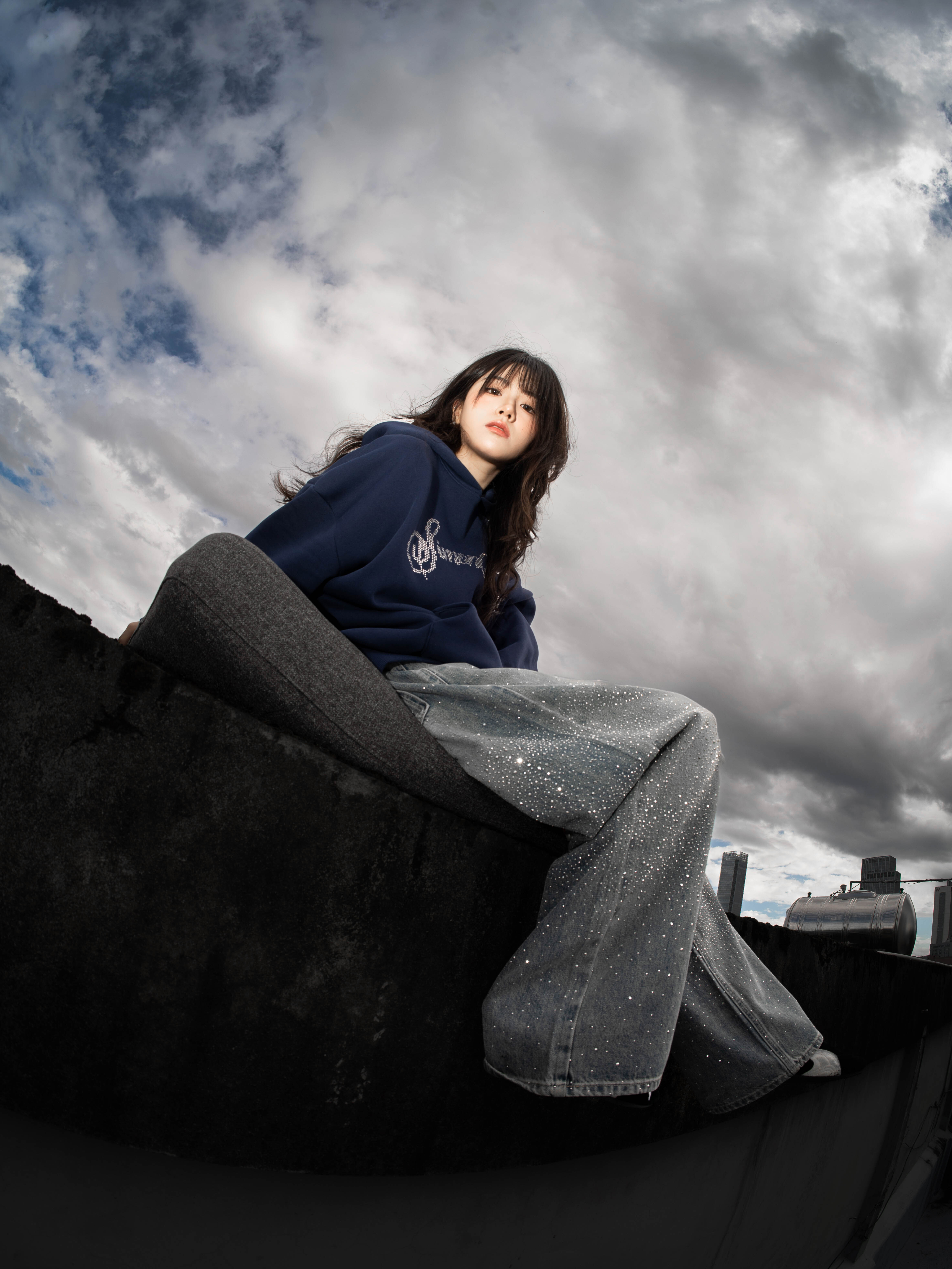 【現貨】ACR 貓鬚 星光閃耀 貼鑽 直筒 牛仔褲