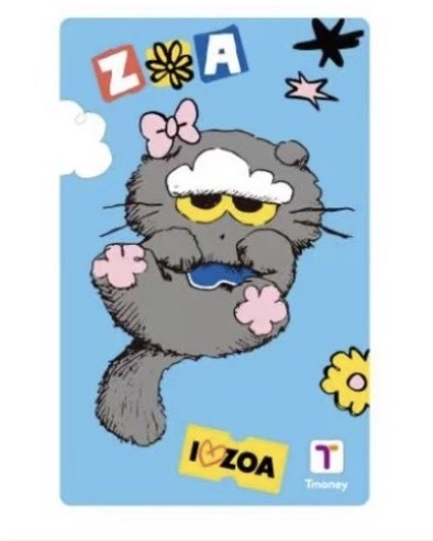 韓國 限定 GD 愛貓 ZOA 聯名 交通卡 3款