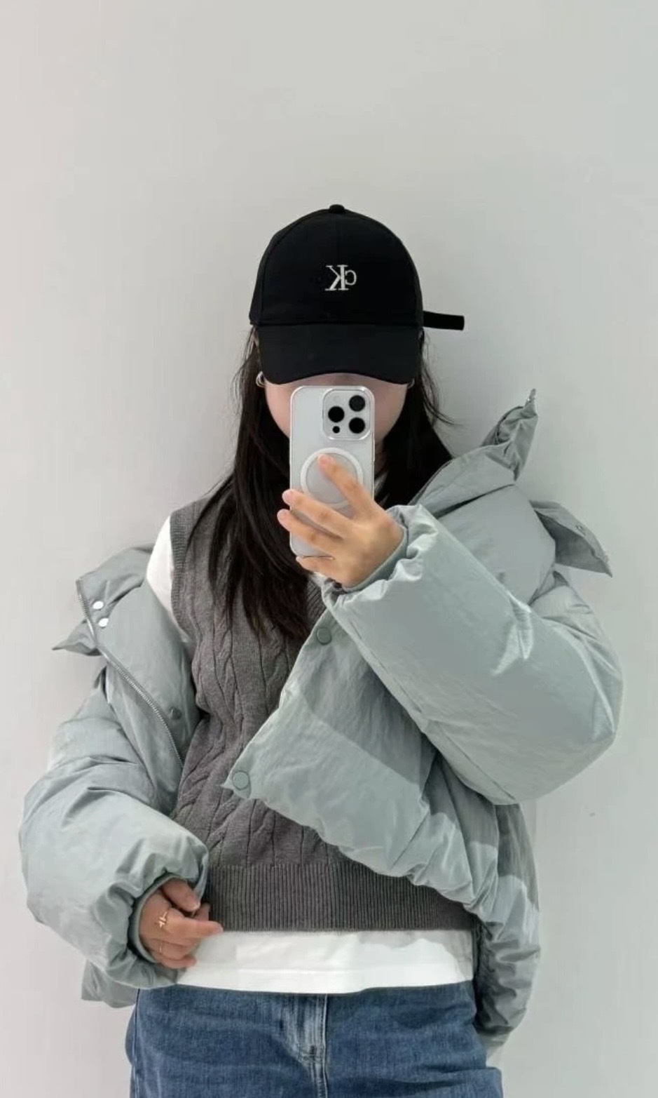 Calvin Klein CK 簡約刺繡鴨舌帽 太空黑