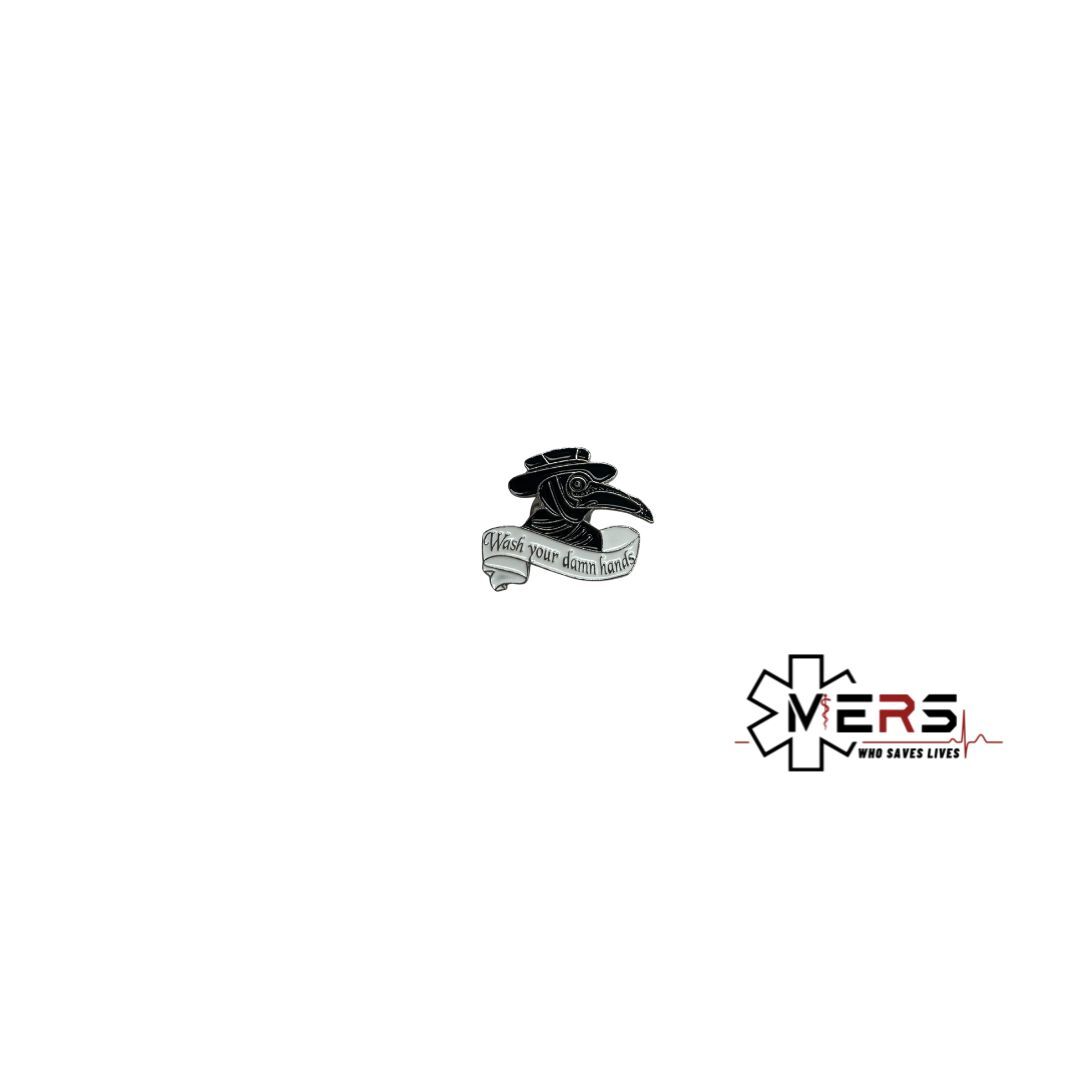 勤洗手 白色鳥喙面具 瘟疫醫生系列 襟章