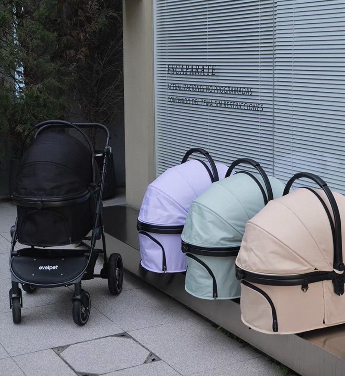 EVOLPET 中型宠物分离款推车 猫犬外出轻便 铝合金身