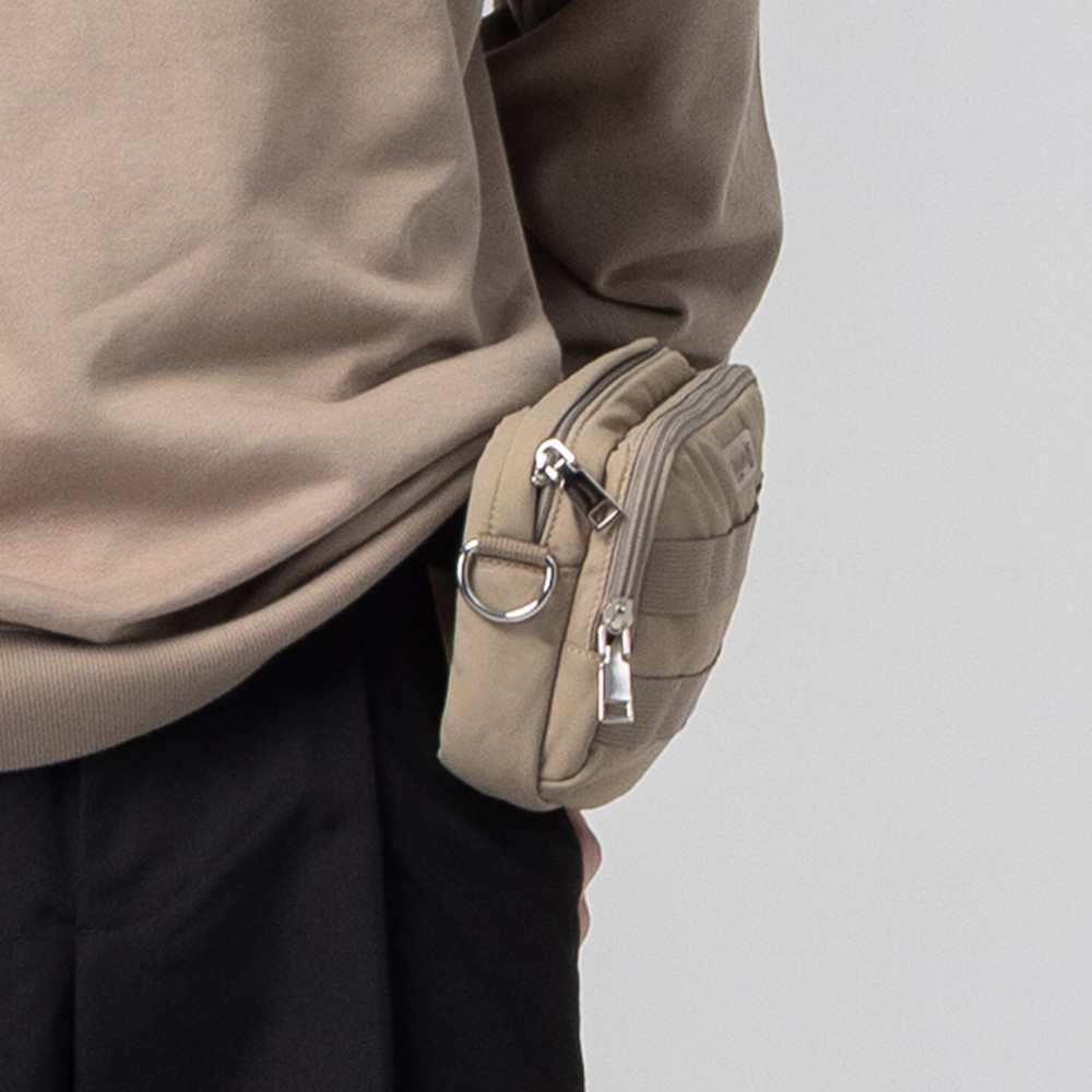 瑞典雲朵包系列｜防潑水 城市探險 斜背包(卡其綠)S