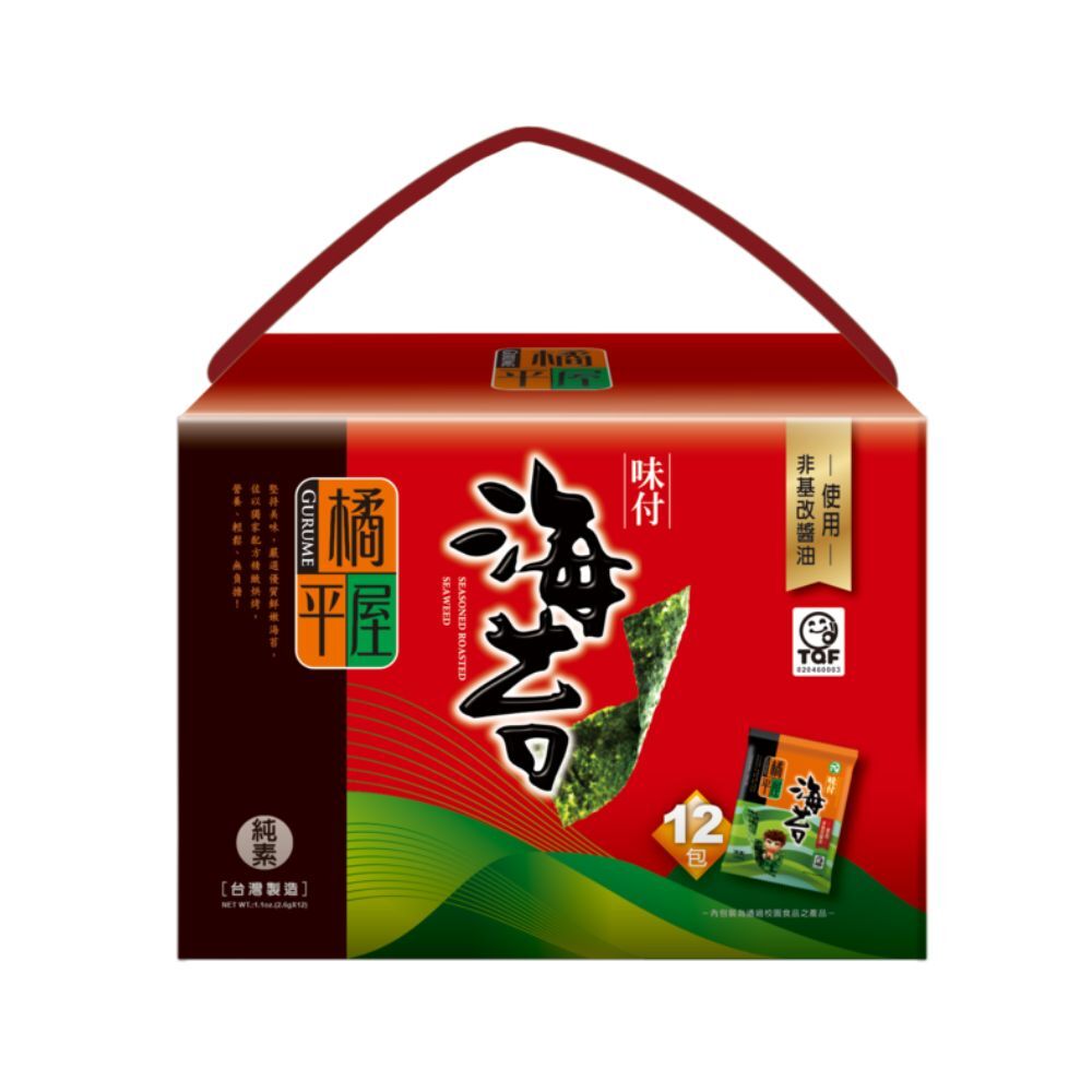 (箱購)橘平屋 味付海苔禮盒 6入/箱