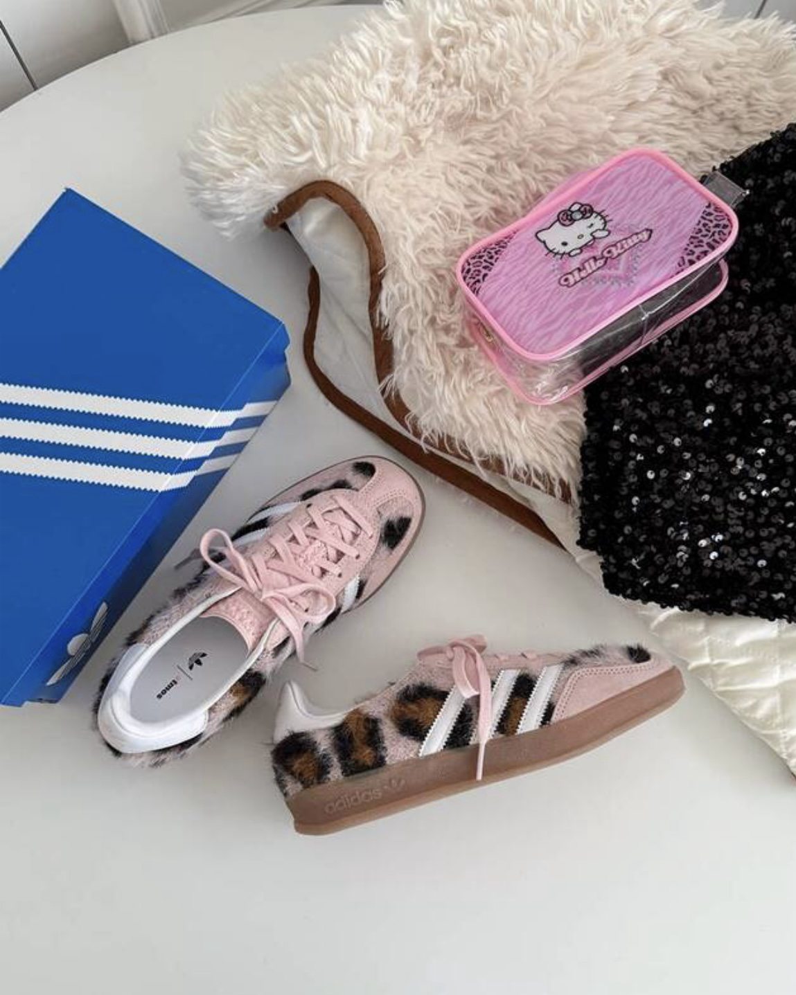 atmos Pink x Adidas Gazelle Indoor 豹紋粉 櫻花粉 絨毛 焦糖底 聯名款 男女鞋