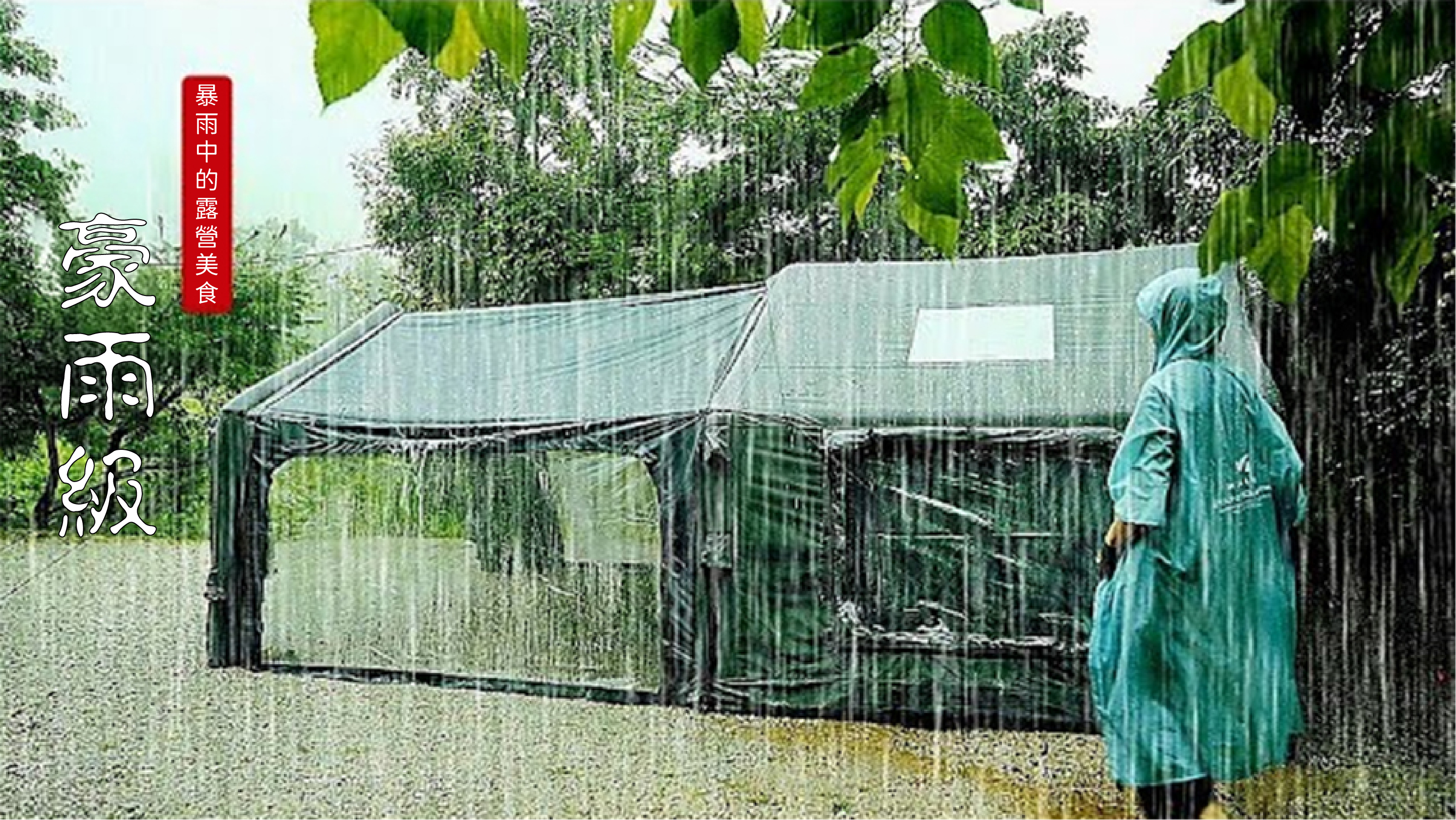 在暴雨落下的森林裡與 灰色Coody 8.0+充氣拓展 度過的一夜