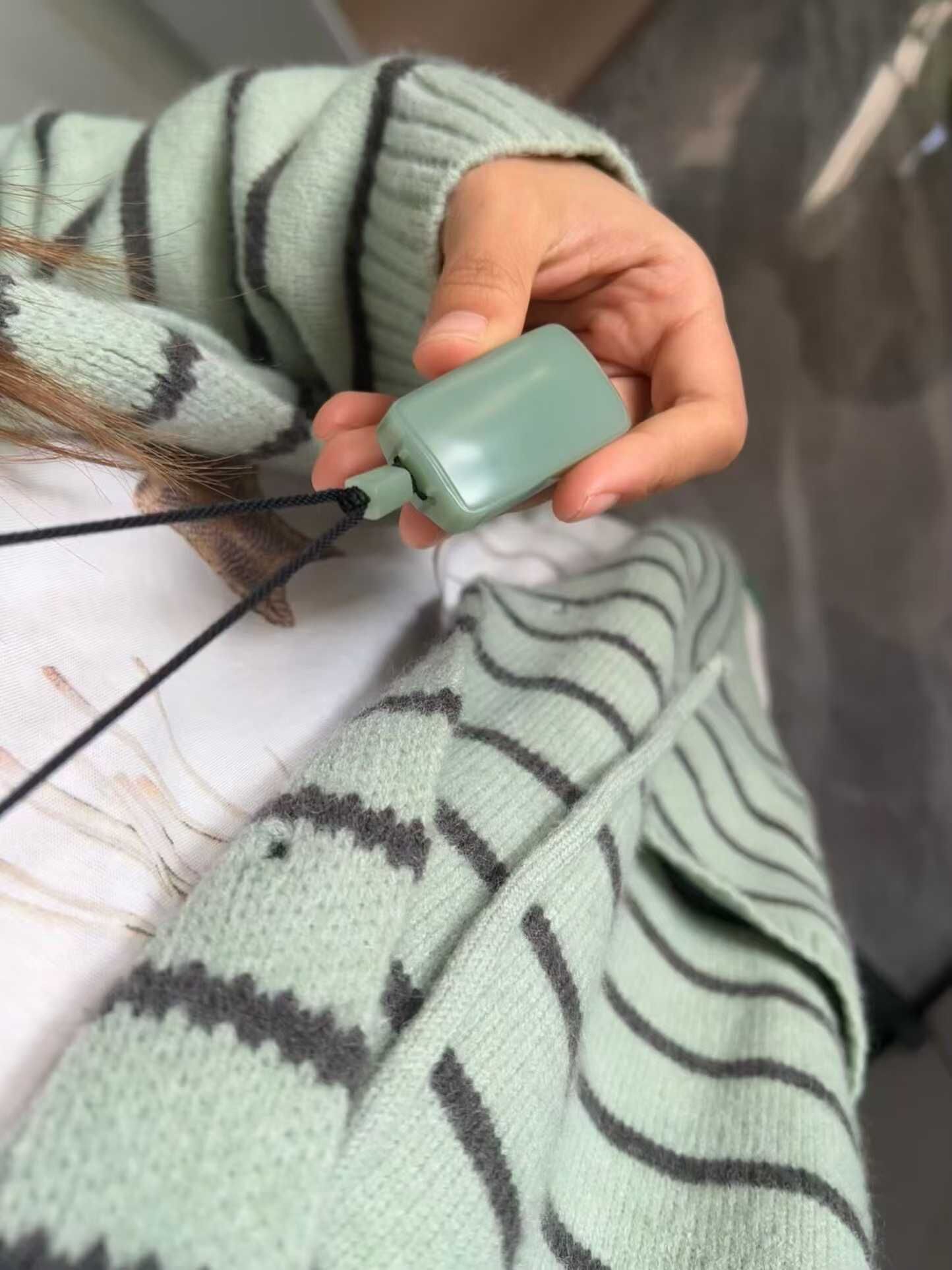 115757 和田玉粉青無事牌