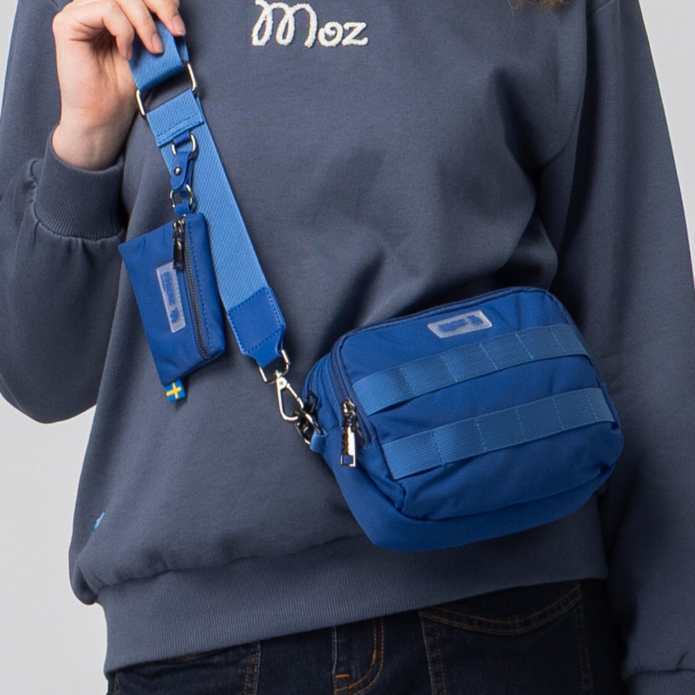 瑞典雲朵包系列｜防潑水 城市探險 斜背包(克萊茵藍)S