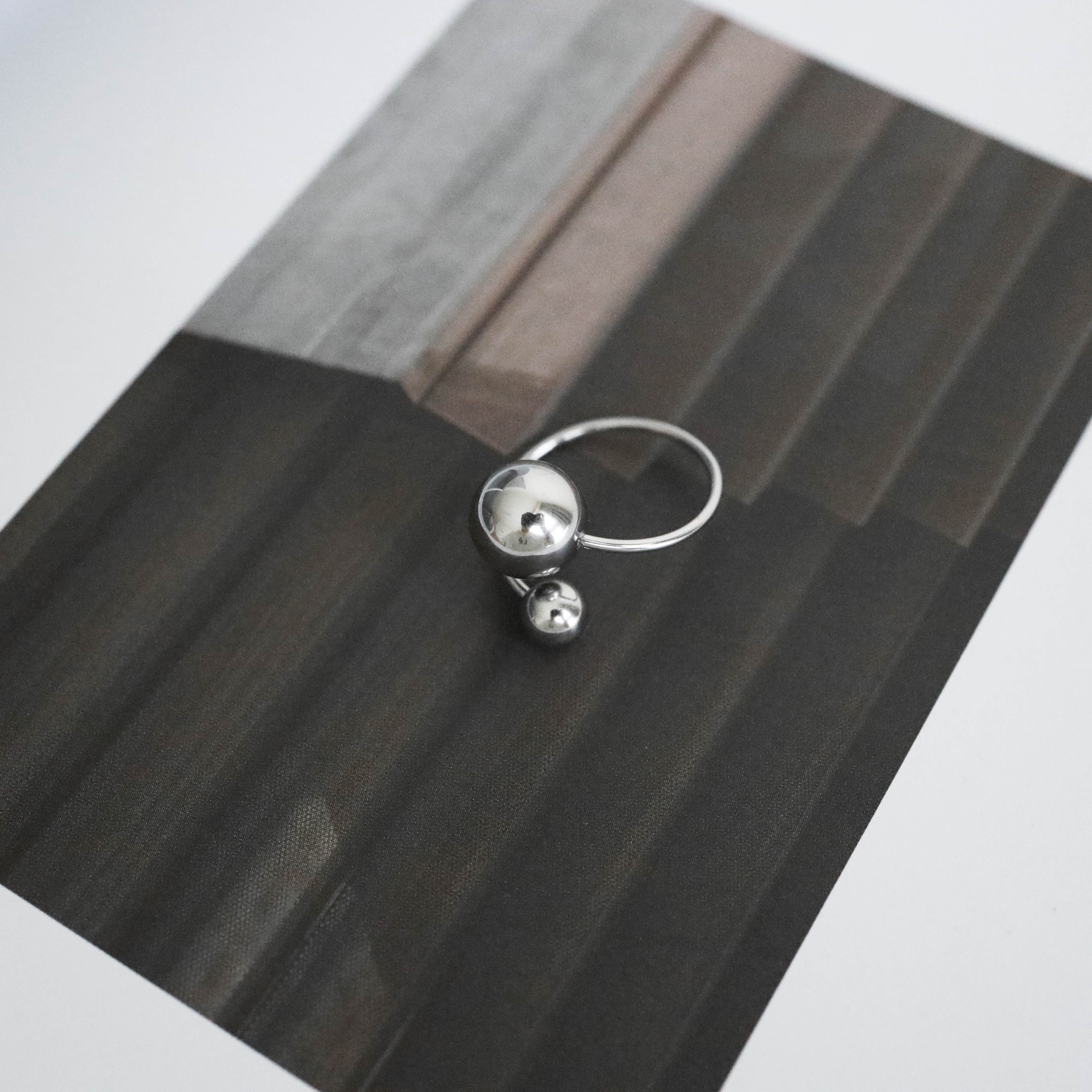 不怕水金屬球鋼戒