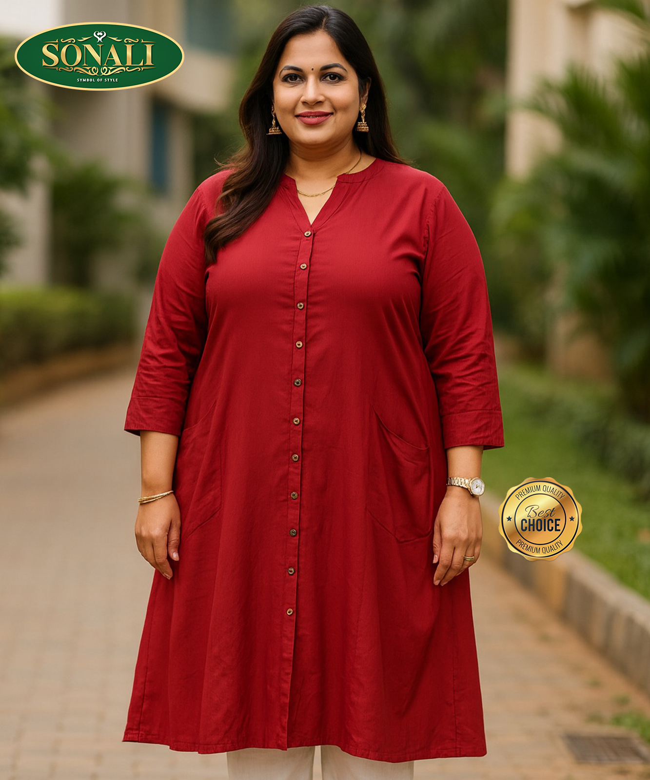 Sonali's Premier Quality Women's Plus Size Kurti / Women's Top (Style & Color refer Images)