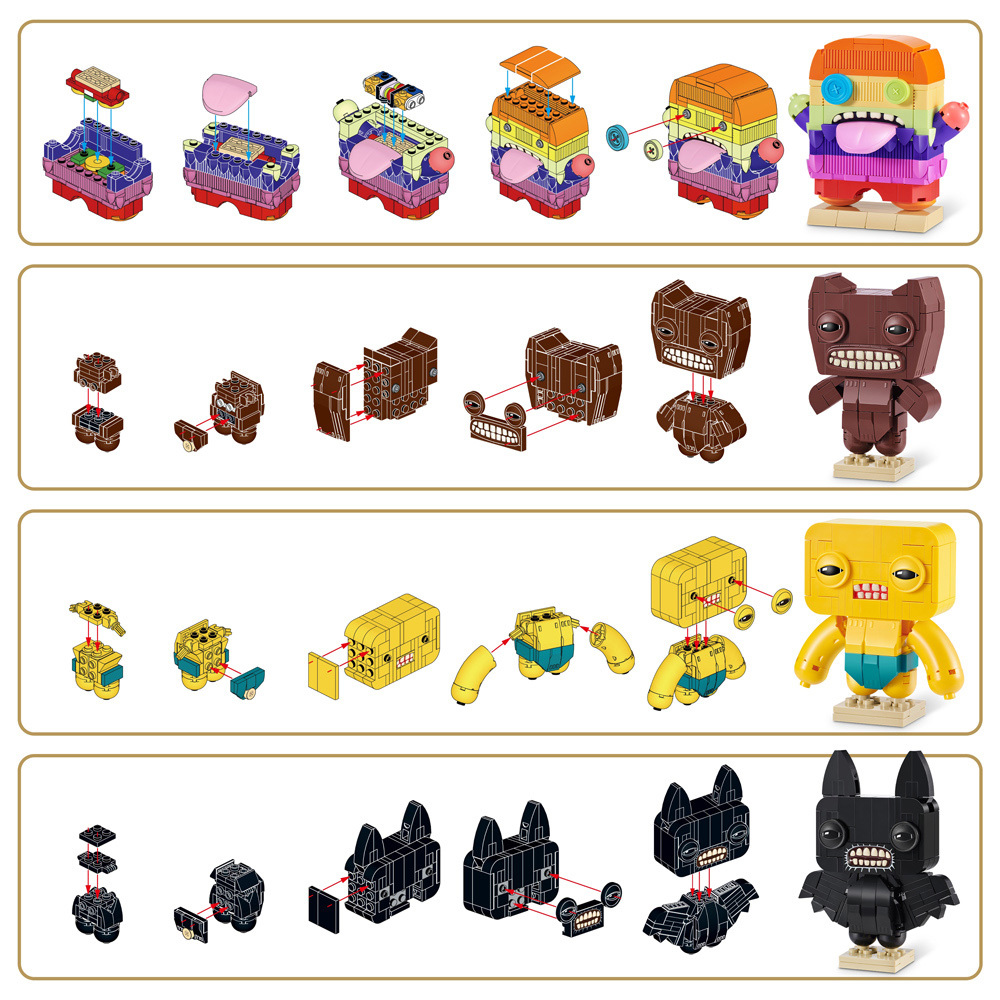 MAX積木膠囊-Fuggler牙齒怪 棕色/黃色/黑蝙蝠/彩虹