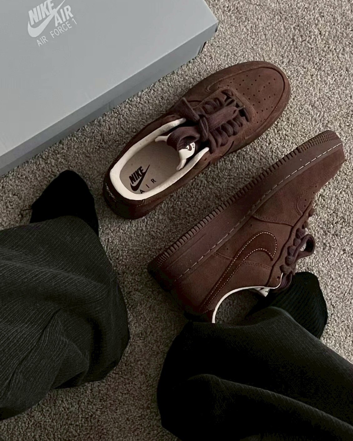 Nike Air Force 1 Low "Cacao wow" 摩卡棕 可可 美拉德 復古 麂皮 低筒休閒鞋 男女同款