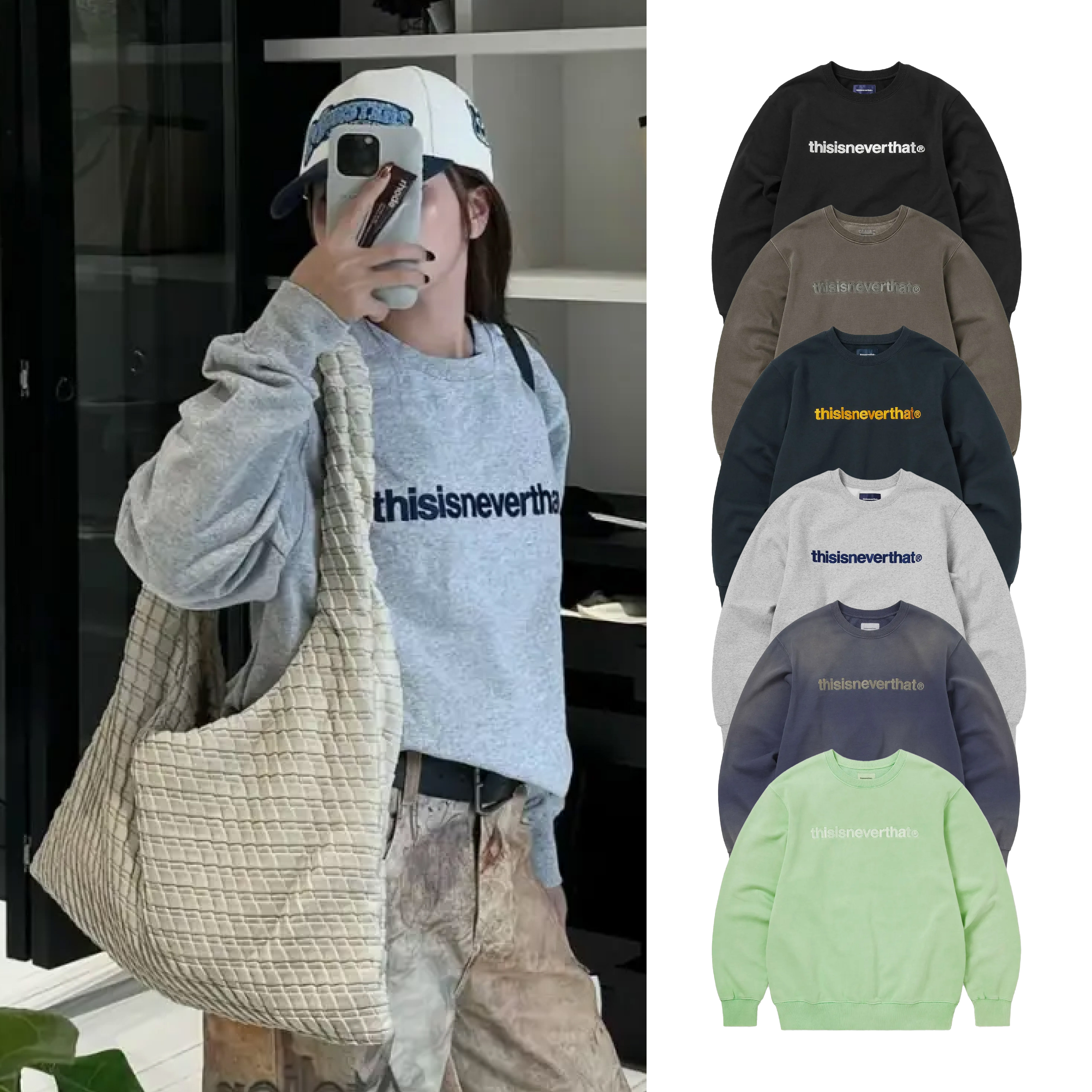 🇰🇷 THISISNEVERTHAT T-Logo Crewneck 大學T 長袖 內刷毛 多色 / 預購