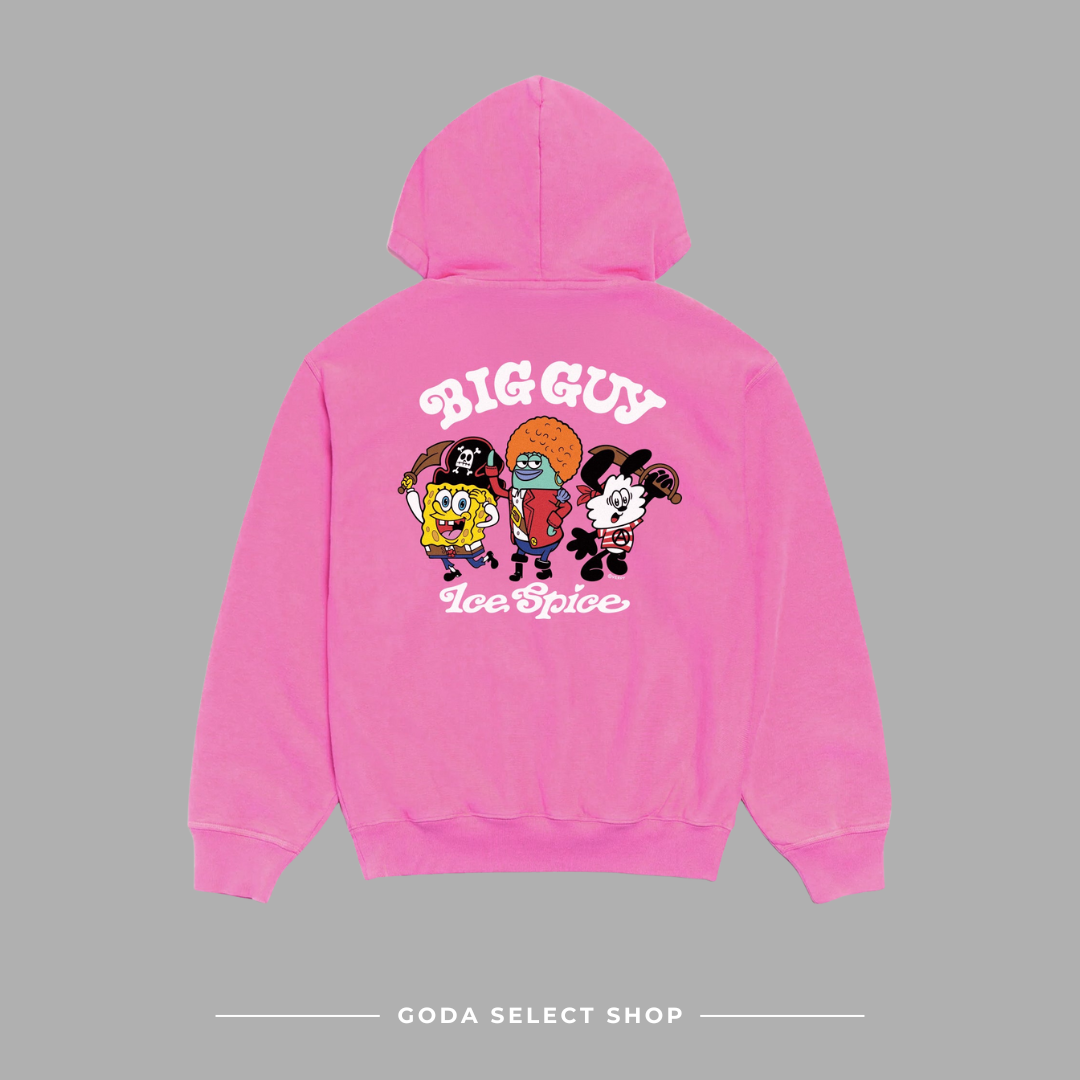 Verdy x Ice Spice "Big Guy" Zip Hoodie - Pink 粉色 海綿寶寶