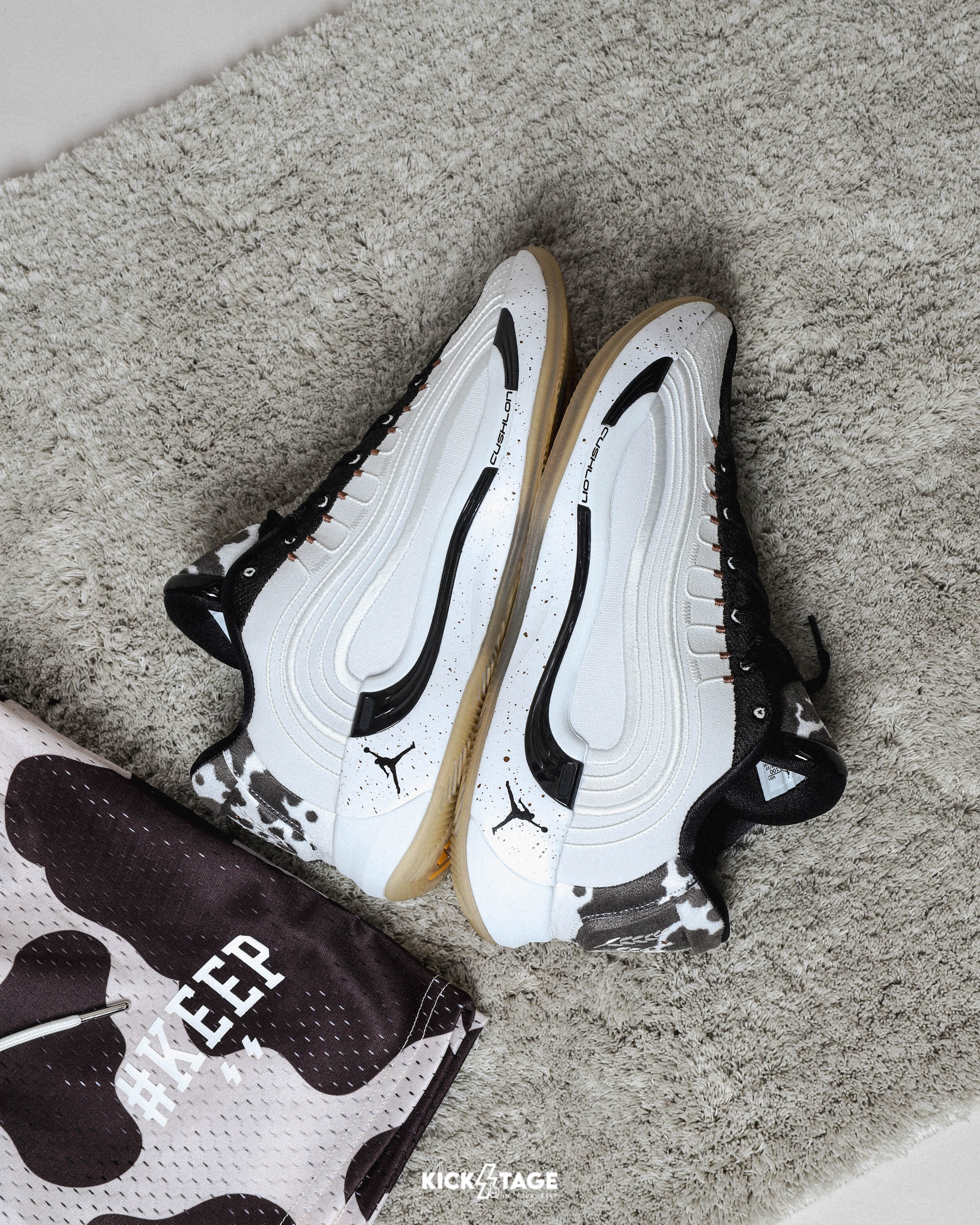 男鞋 NIKE JORDAN Luka 4 PF “Gone Ranching” PF 白黑 乳牛 緩震 氣墊 運動 籃球鞋【IB7904-100】