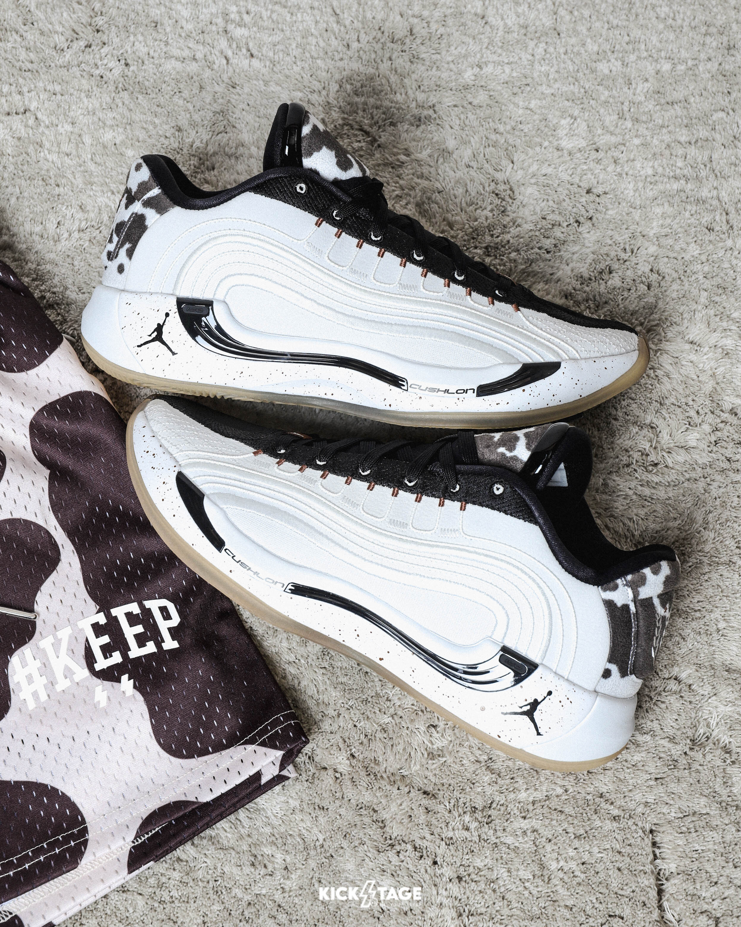 男鞋 NIKE JORDAN Luka 4 PF “Gone Ranching” PF 白黑 乳牛 緩震 氣墊 運動 籃球鞋【IB7904-100】