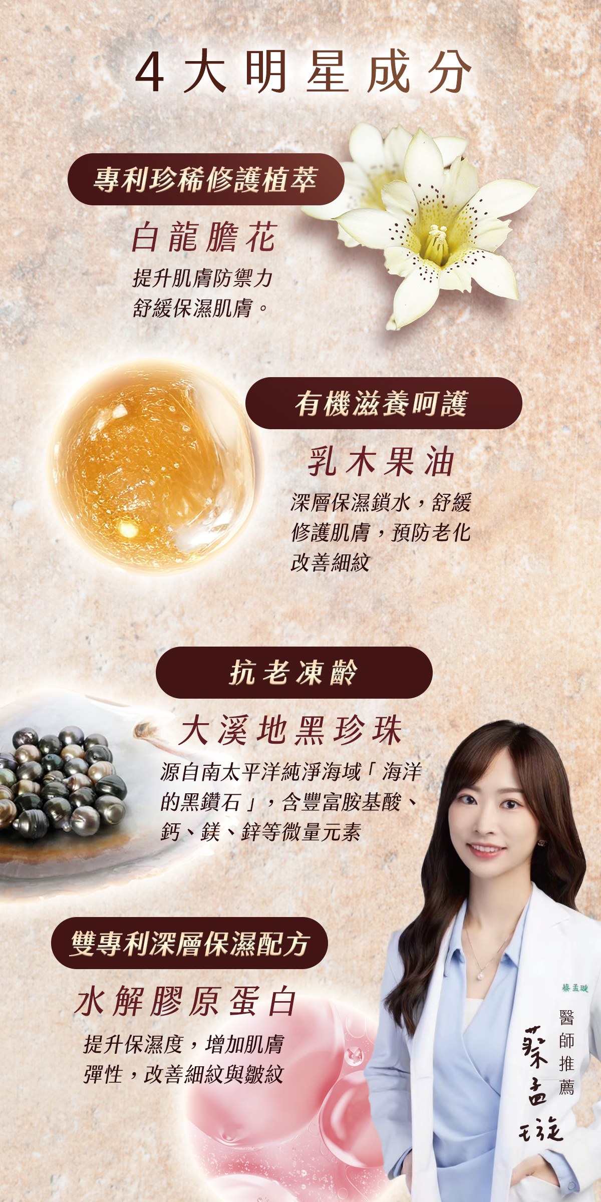 AMINO水嫩質地輕擦肌膚瞬間被溫柔包覆的療癒感,潤白保濕護膚乳液,醫師推薦AMINO珍珠淨白系列大溪地黑珍珠抗老凍齡,水解膠原蛋白專利深層保濕配方改善細紋