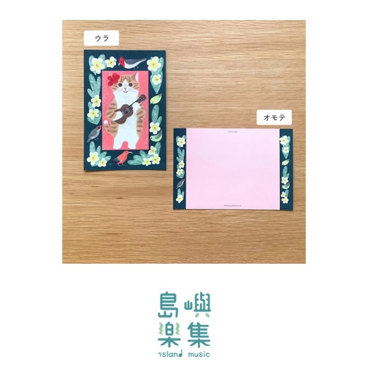 4legs繪本中的貓（6 茶白貓 夏威夷）明信片