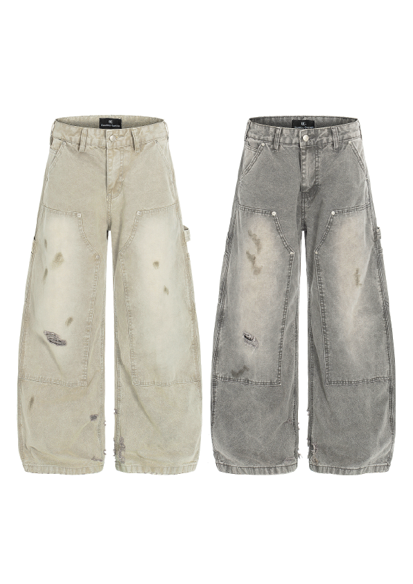 - SIMPLEACTION - 美式水洗做舊伐木工裝褲