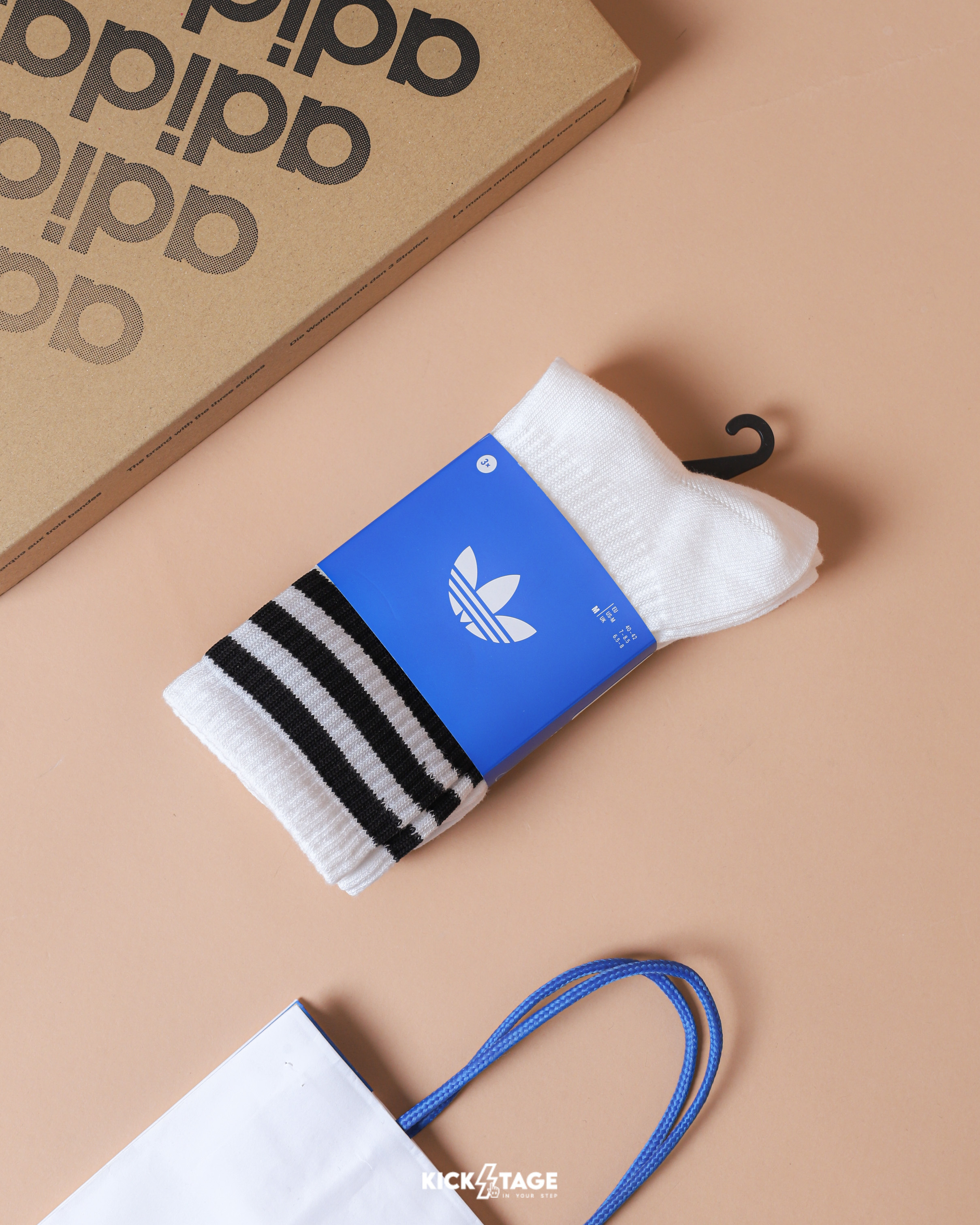 ADIDAS 3S CREW S 3P SOCKS 白色 三葉草 基本款 中筒襪 長襪 3雙入【JV7401】