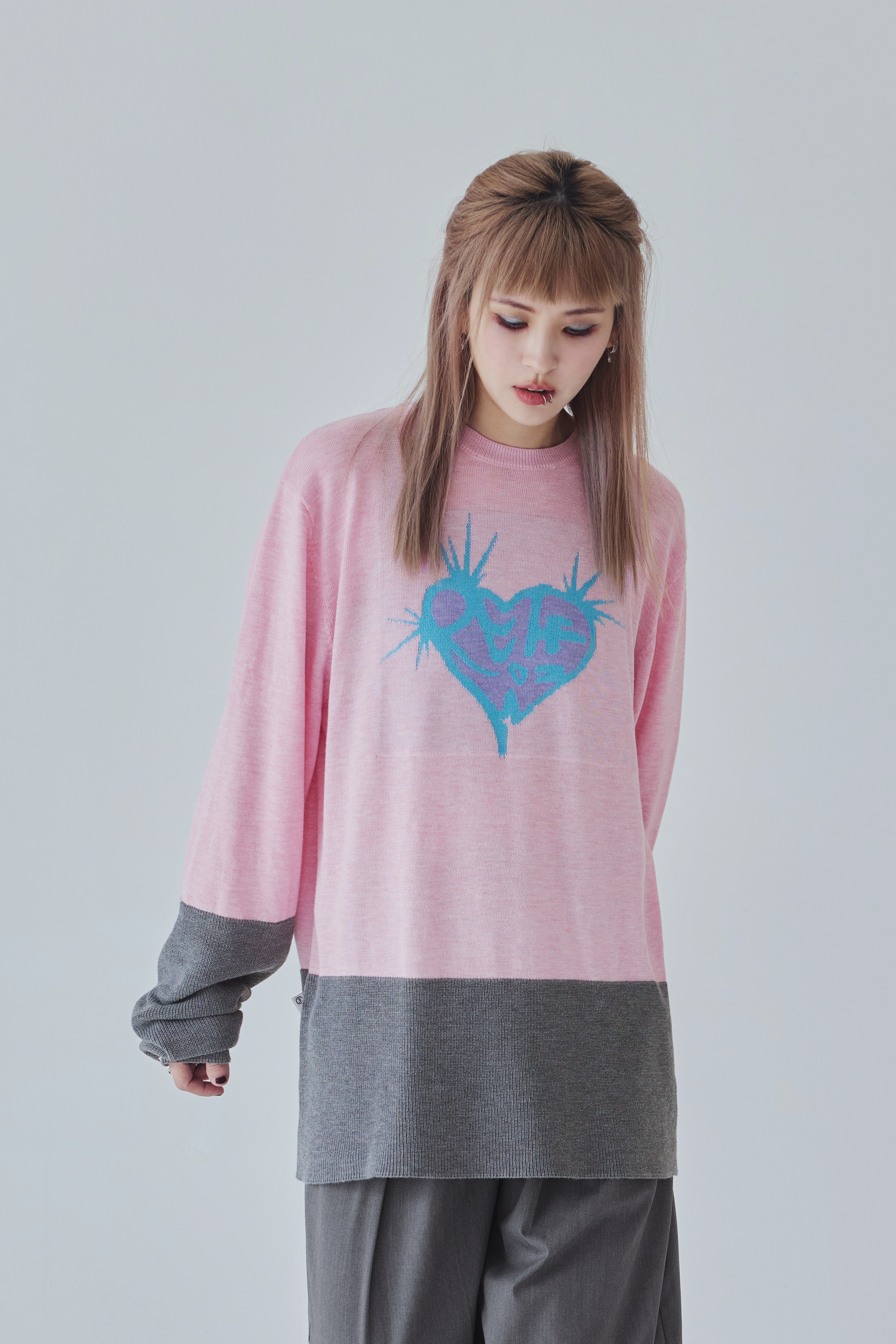 Cut the Rules Long Sleeve Tee｜Bruised Rose