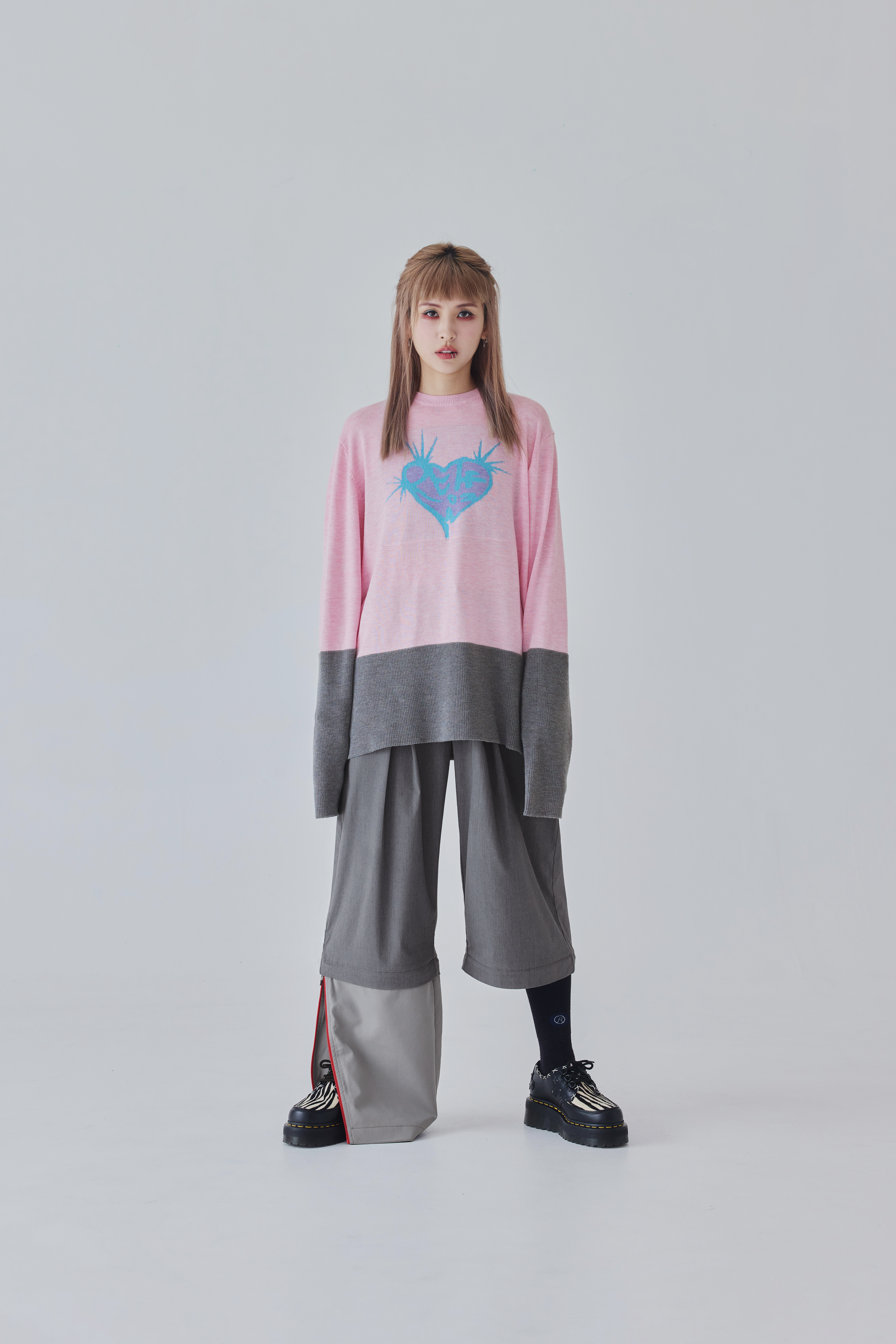 Cut the Rules Long Sleeve Tee｜Bruised Rose