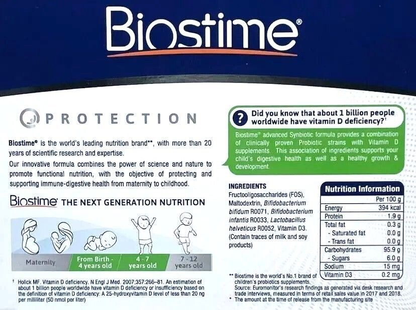Biostime - 合生元兒童益生菌(含維他命D) 28包【香港行貨】（E8）