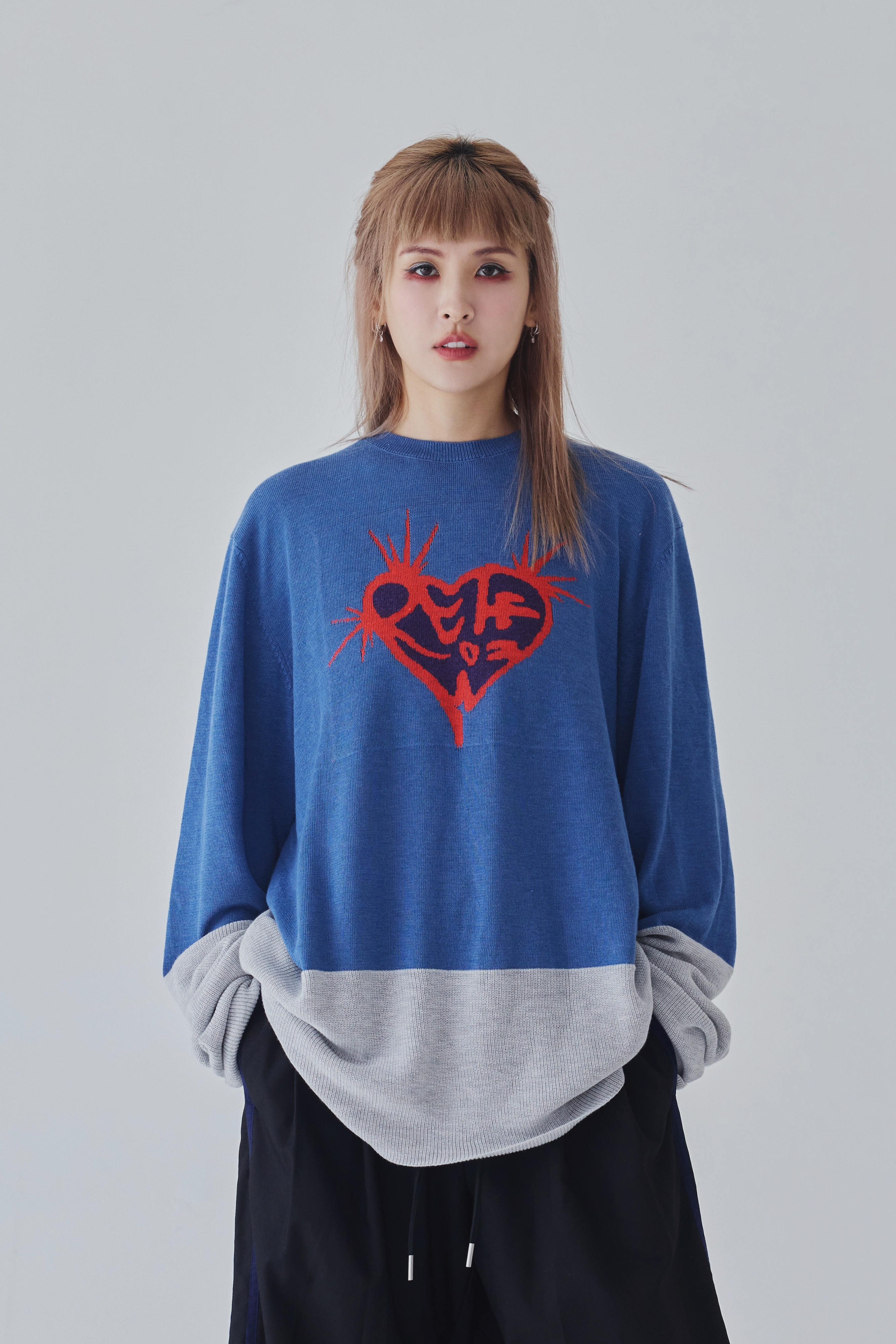 Cut the Rules Long Sleeve Tee｜Voltage Blue