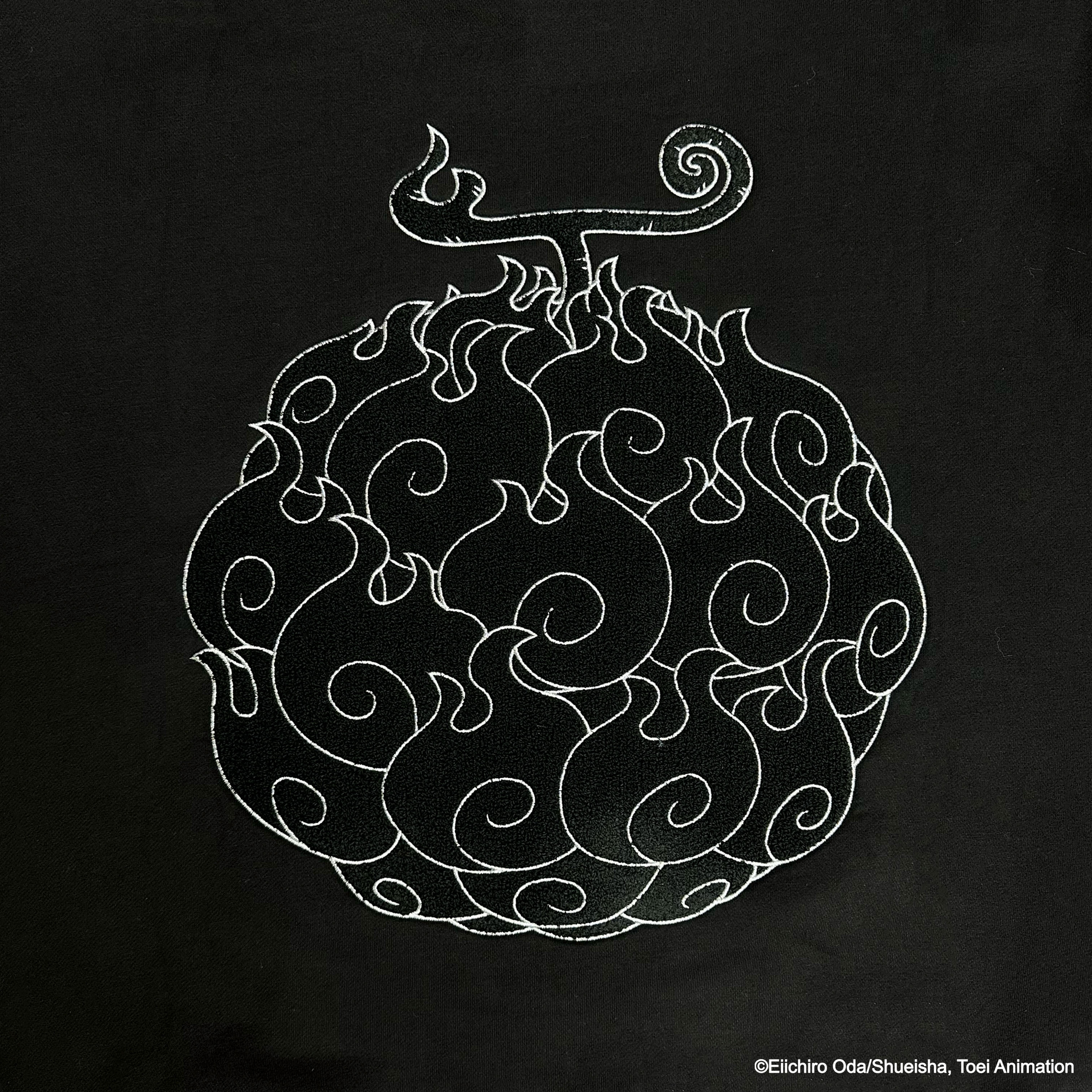 XCTRL® x 航海王 火焰果實寬版帽T-黑