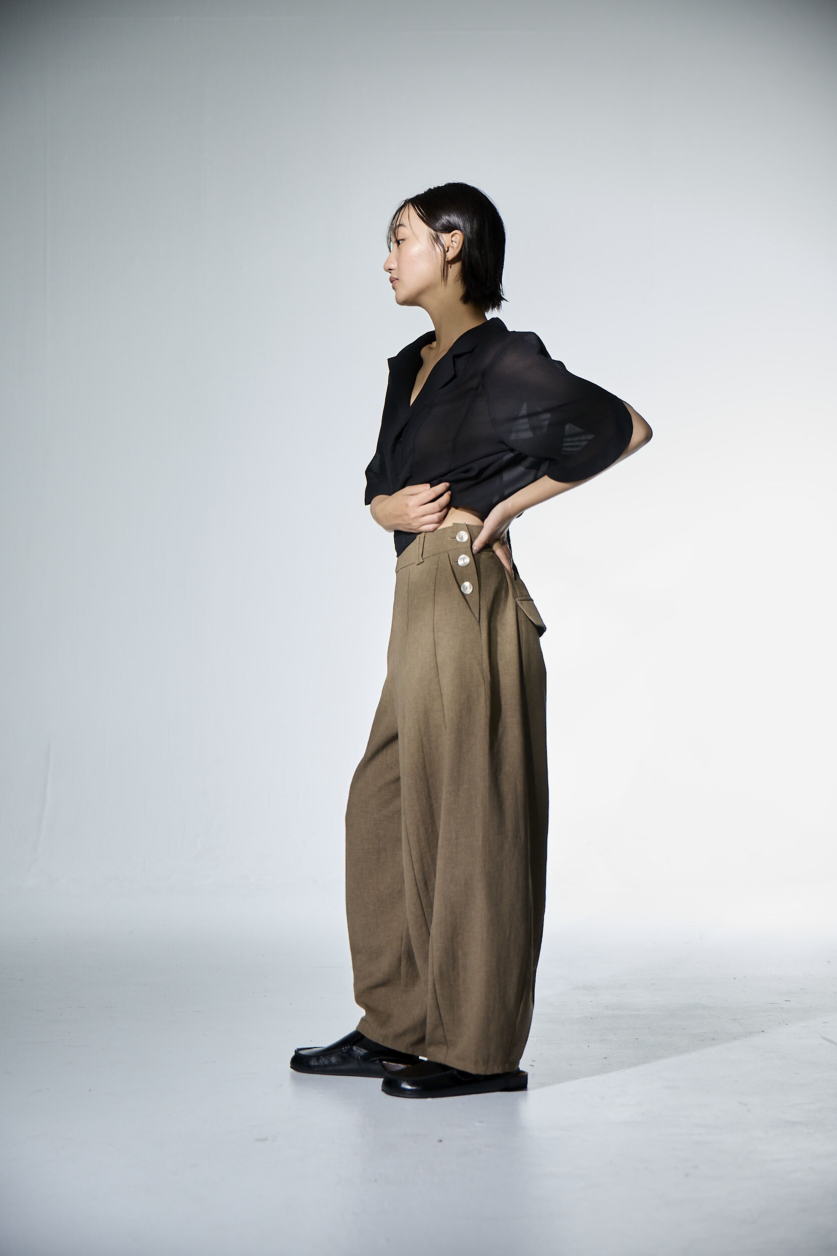 透透五分袖短上衣