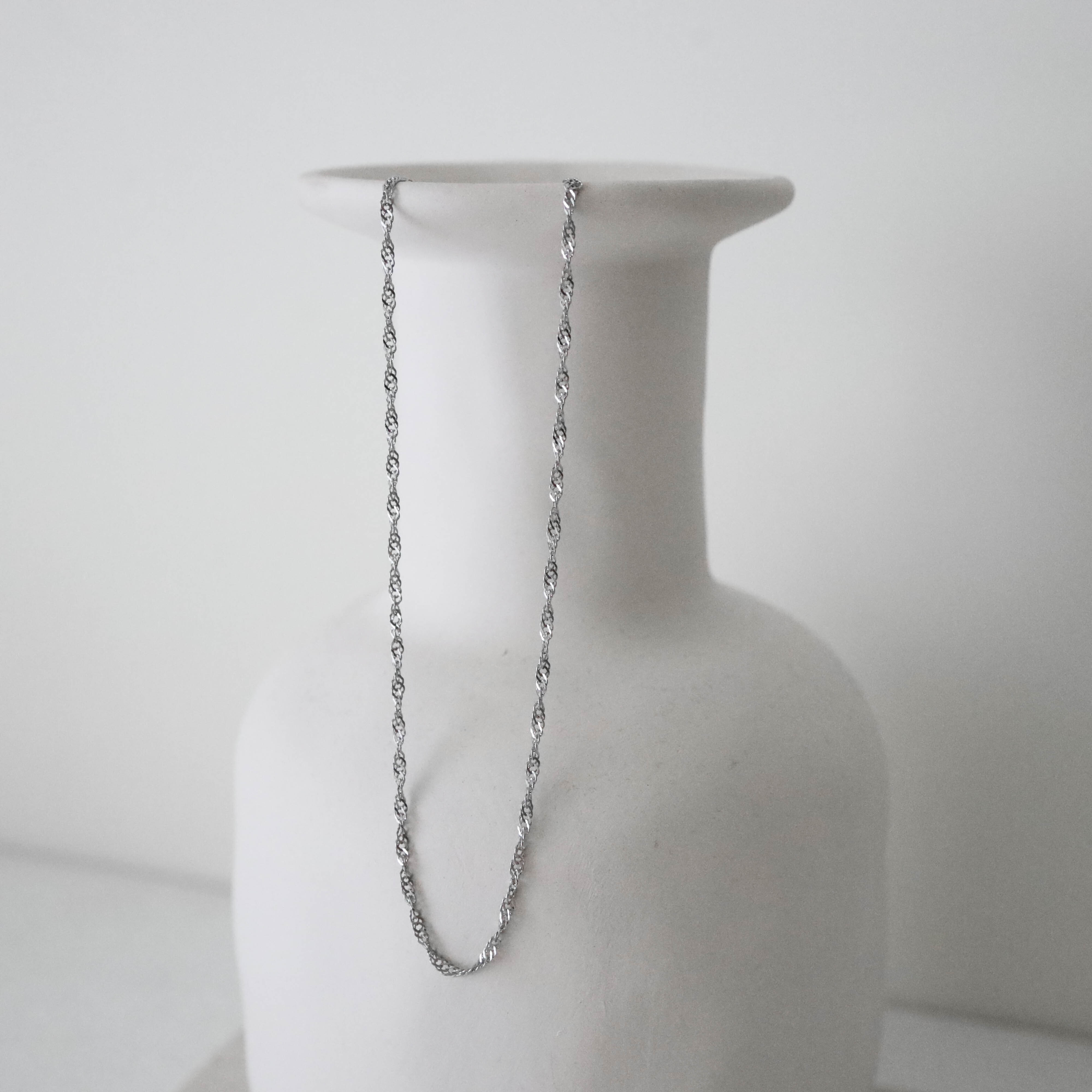 不怕水螺旋麻花項鍊