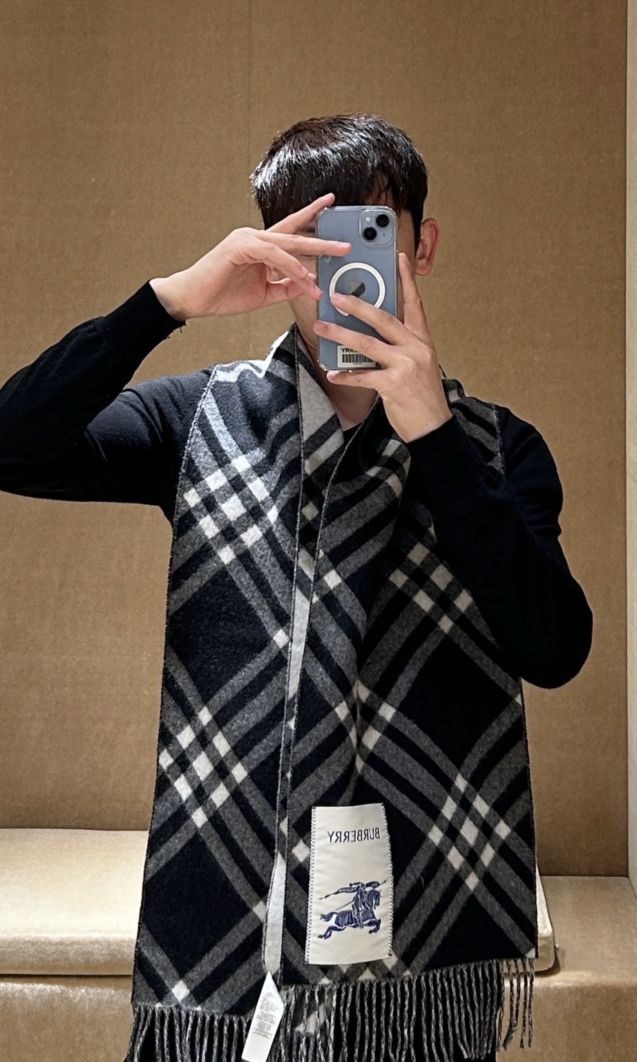 【兩色入】Burberry Logo Check Cashmere Scarf 標識絨線圍巾