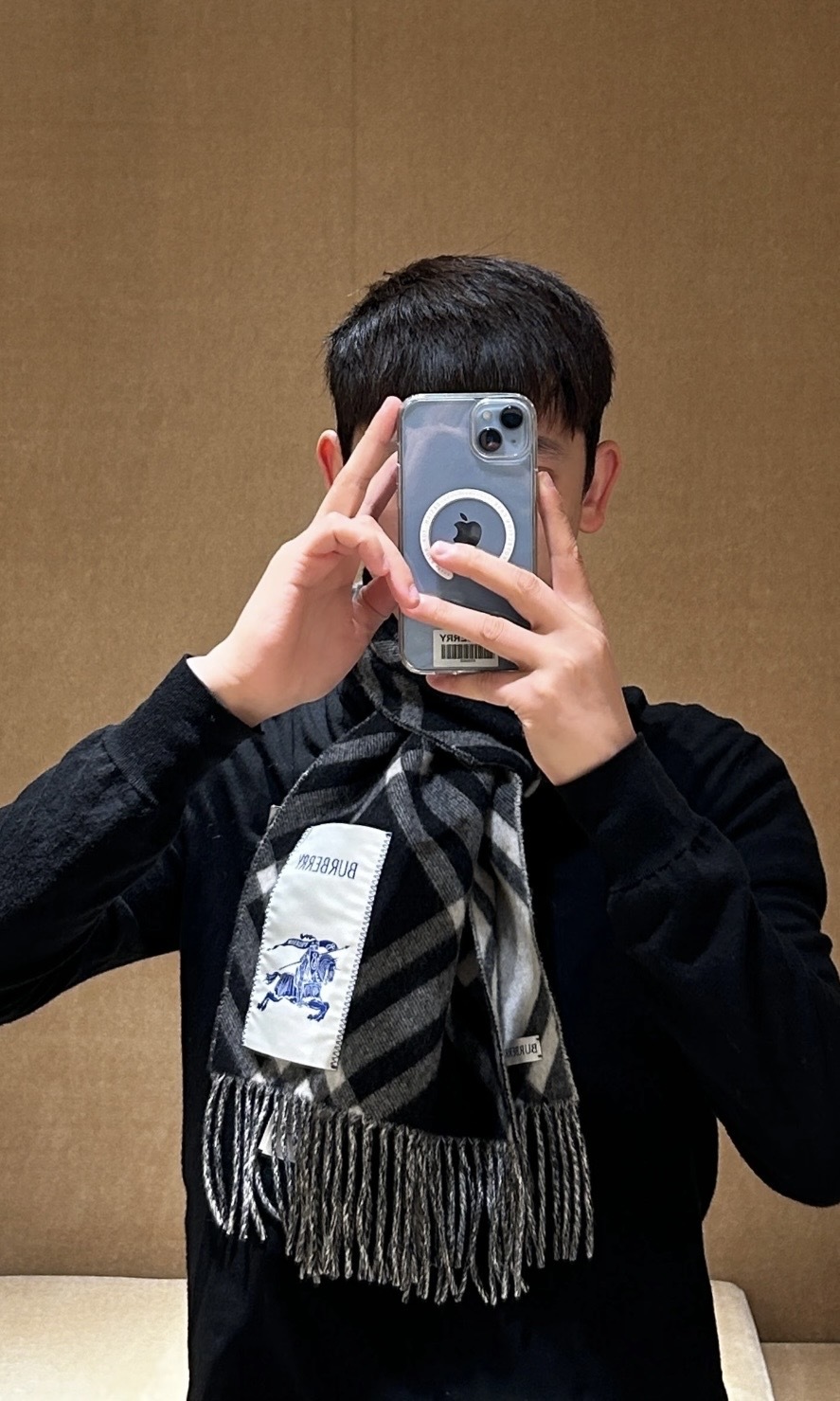 【兩色入】Burberry Logo Check Cashmere Scarf 標識絨線圍巾