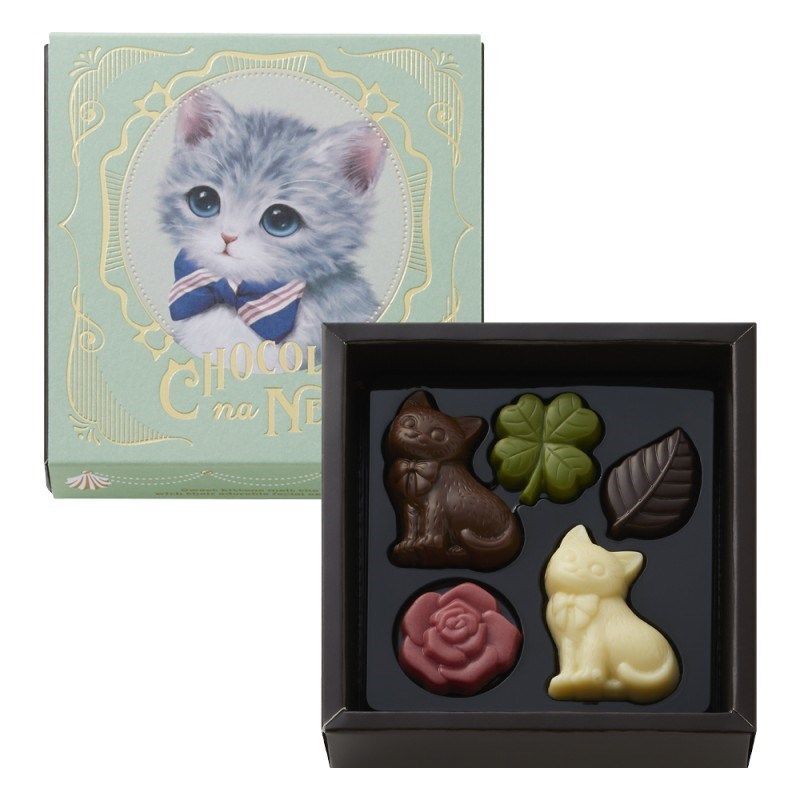 【預購】JN111852 Chocolate and NEKO 情人節限定小貓系列巧克力禮盒(5粒裝)