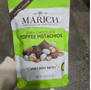 [S] MARICH DARK CHOCOLATE TOFFEE PISTACHIOS, 510G, 797817189461 (SZZ835)