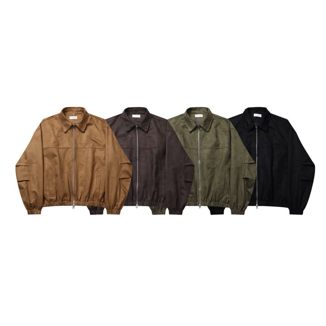 反領拉鍊猄面褸 JK2691