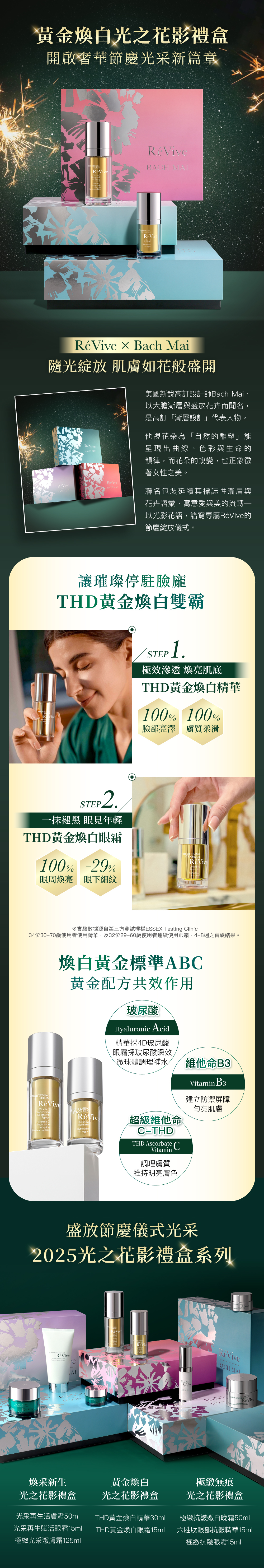 極效滲透 煥亮肌底!全新黃金標準ABC配方，突破美白新標準，滲透率更高更有感，綻放肌膚柔亮光澤。