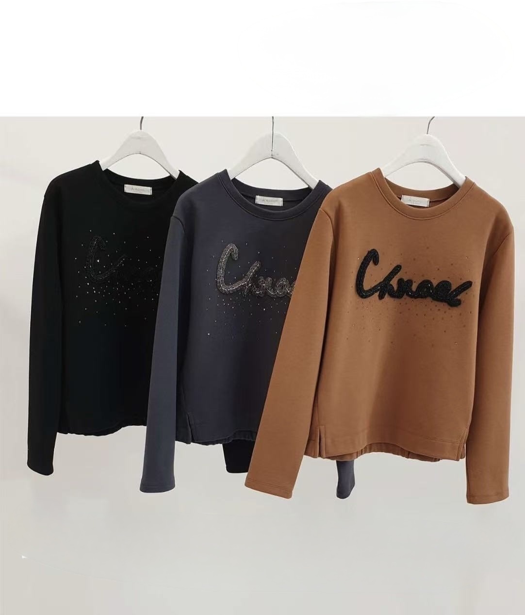 424 正韓精緻立體字母衛衣