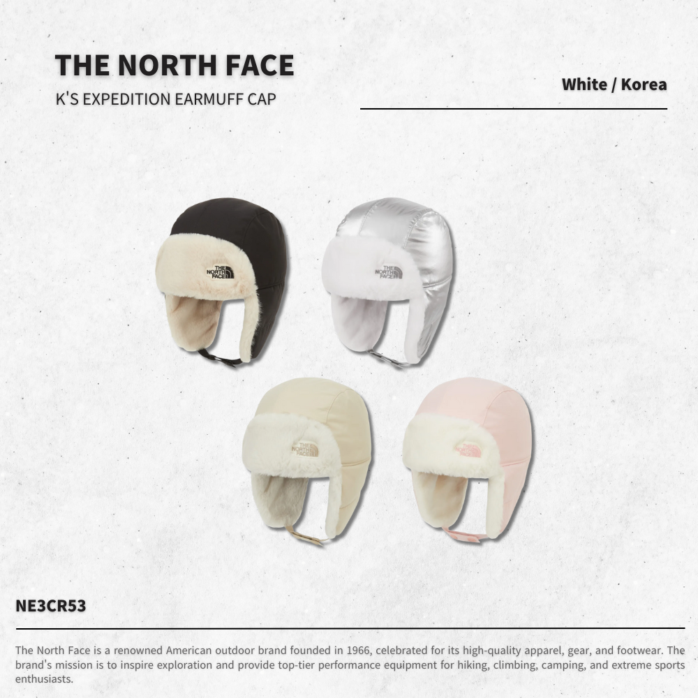 "代購" THE NORTH FACE K'S EXPEDITION EARMUFF CAP 兒童 絨毛耳罩帽 NE3CR53
