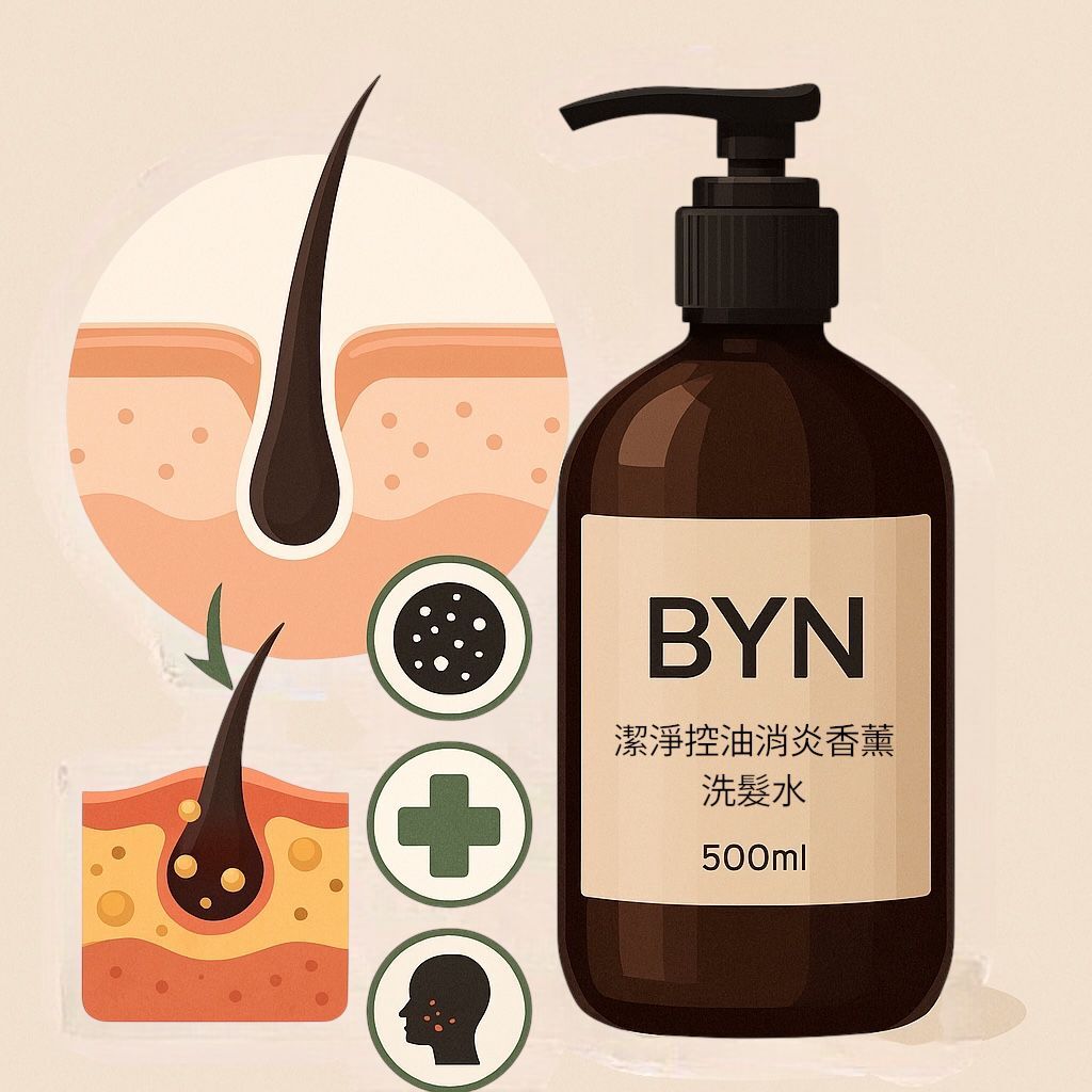 BYN潔淨控油消炎香薰洗髮水 500ml